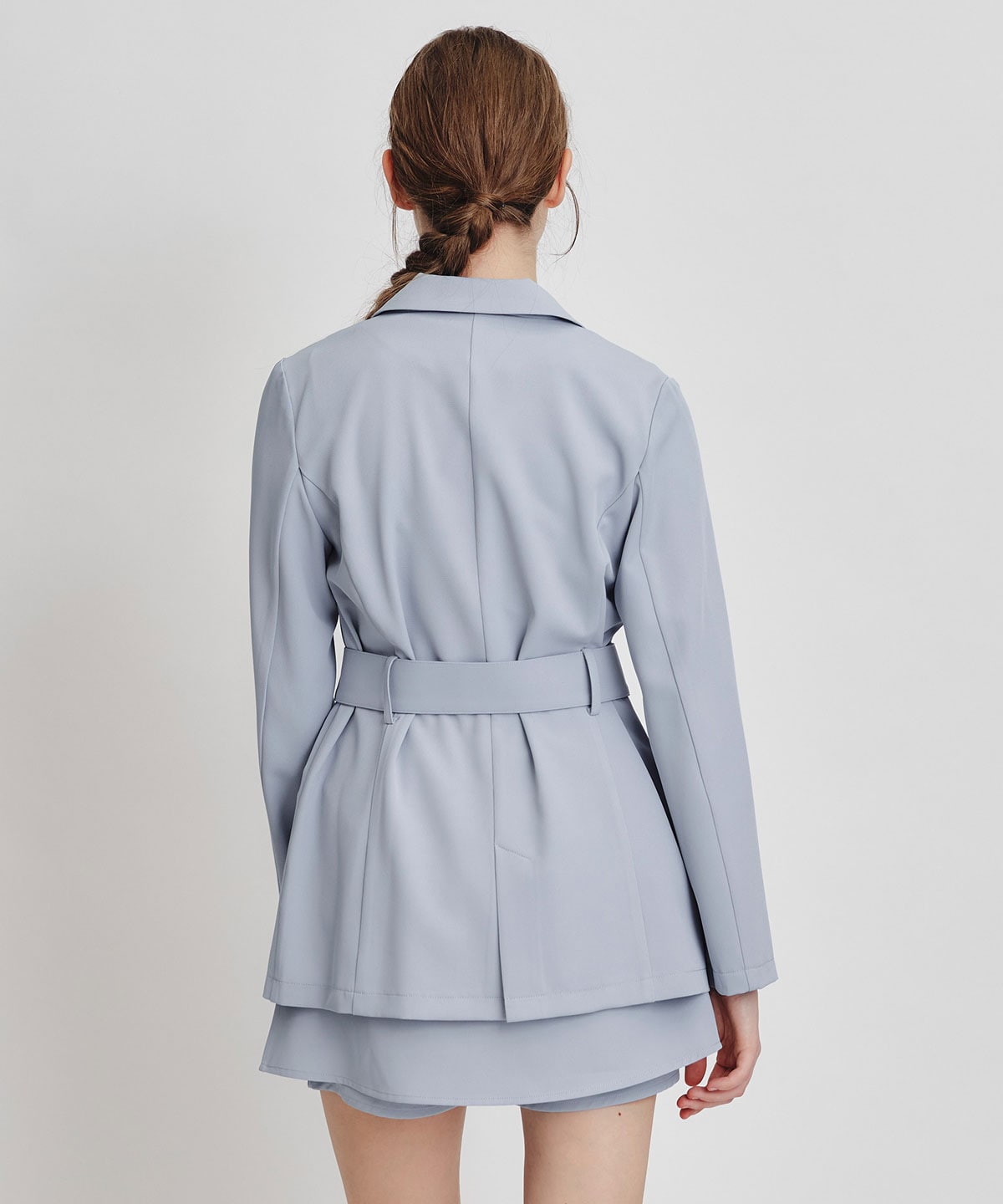 【セットアップ可能】アイシーカラーウエストマークベルトテーラードジャケット