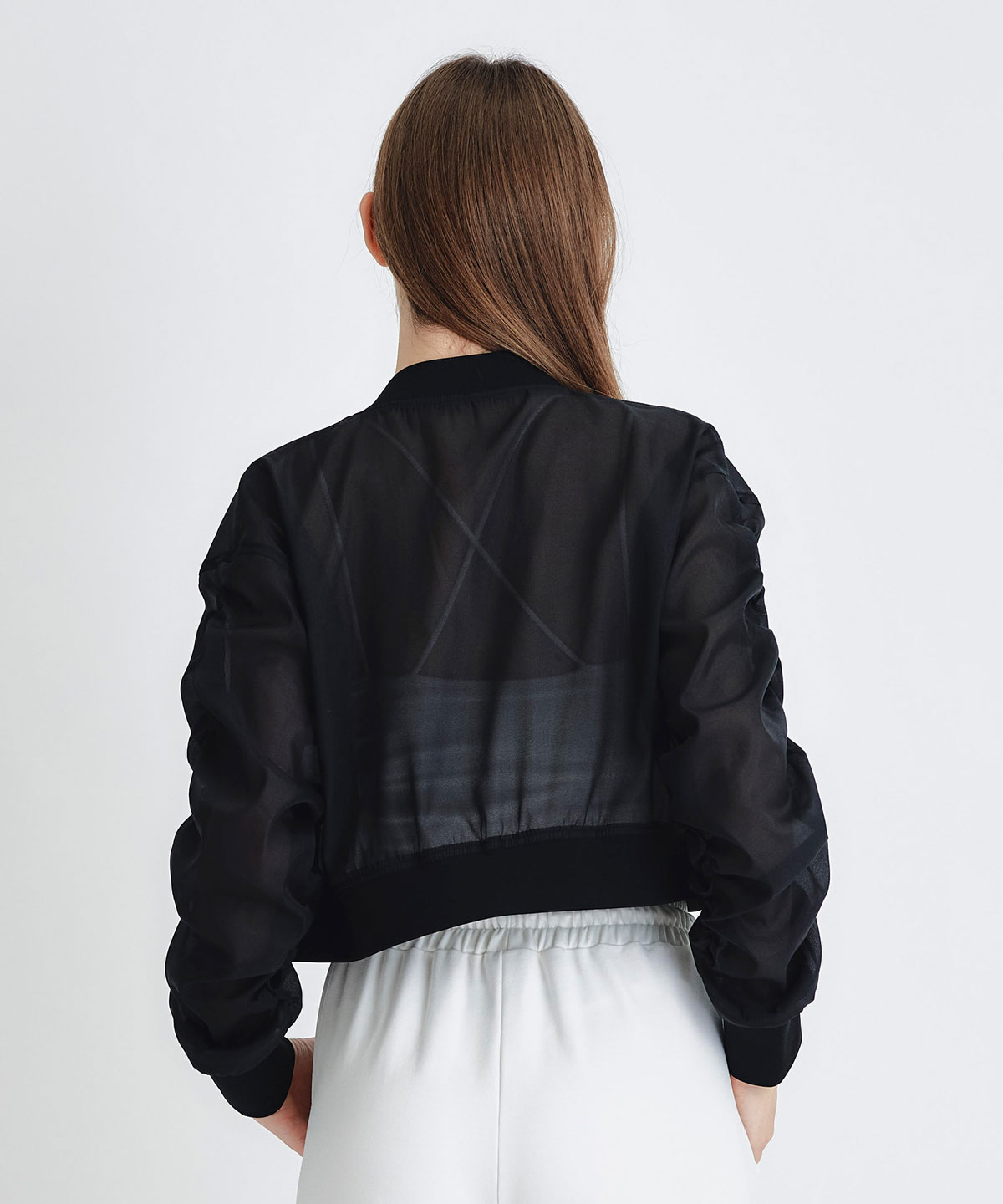 ギャザーシアーショートブルゾン