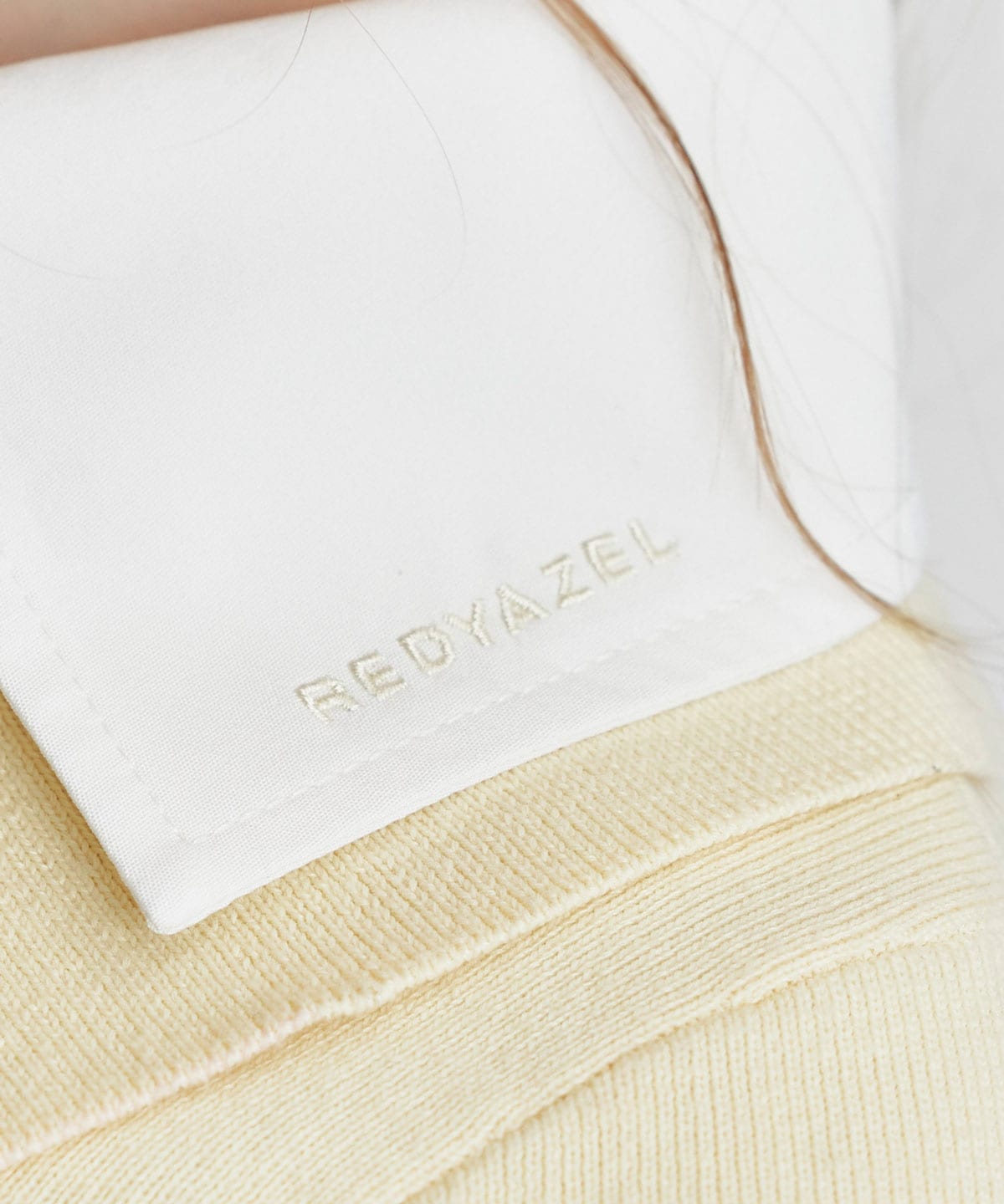 ダブルカラーハーフスリーブニットプルオーバー