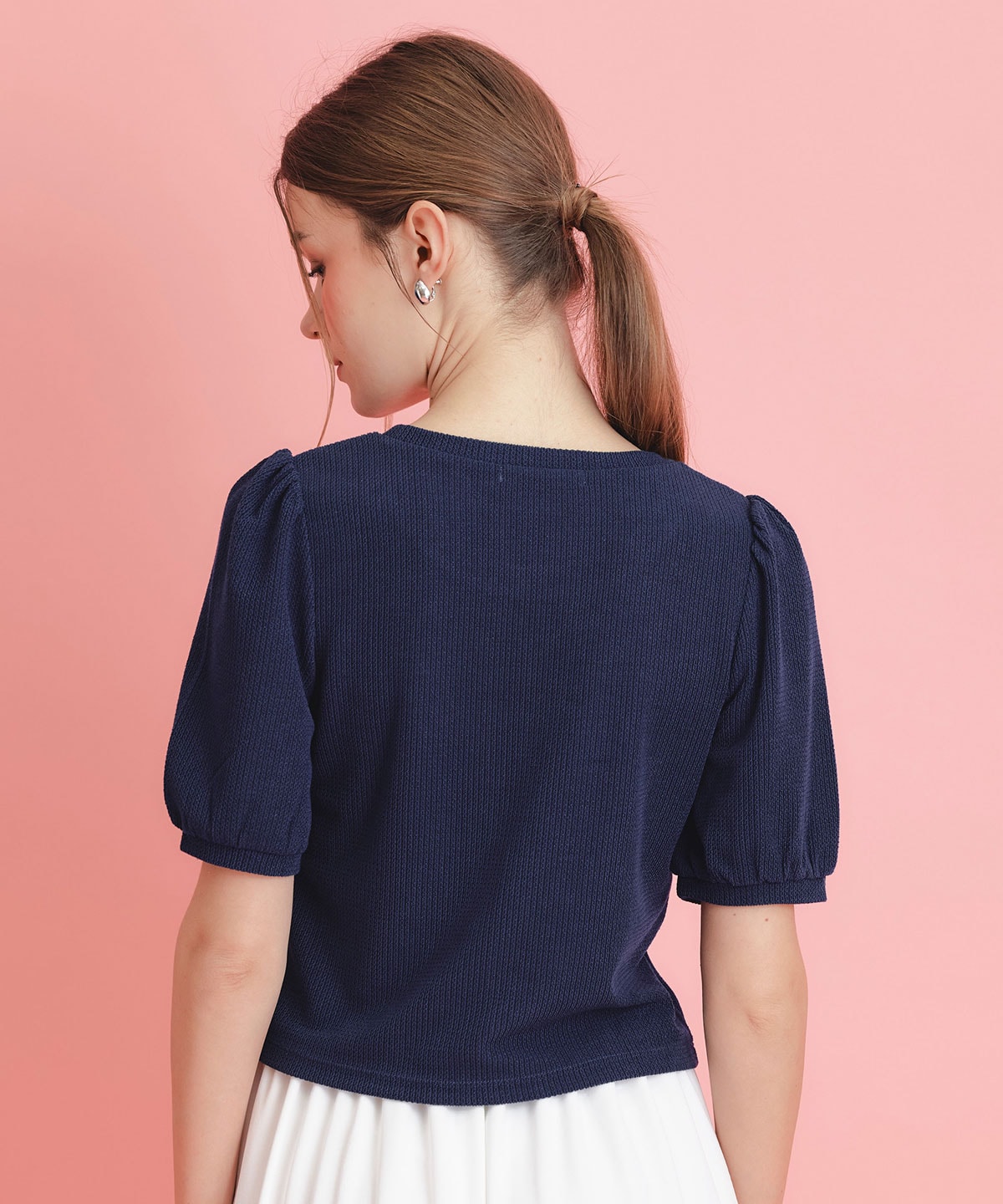 ジャガードカットロゴプルオーバー