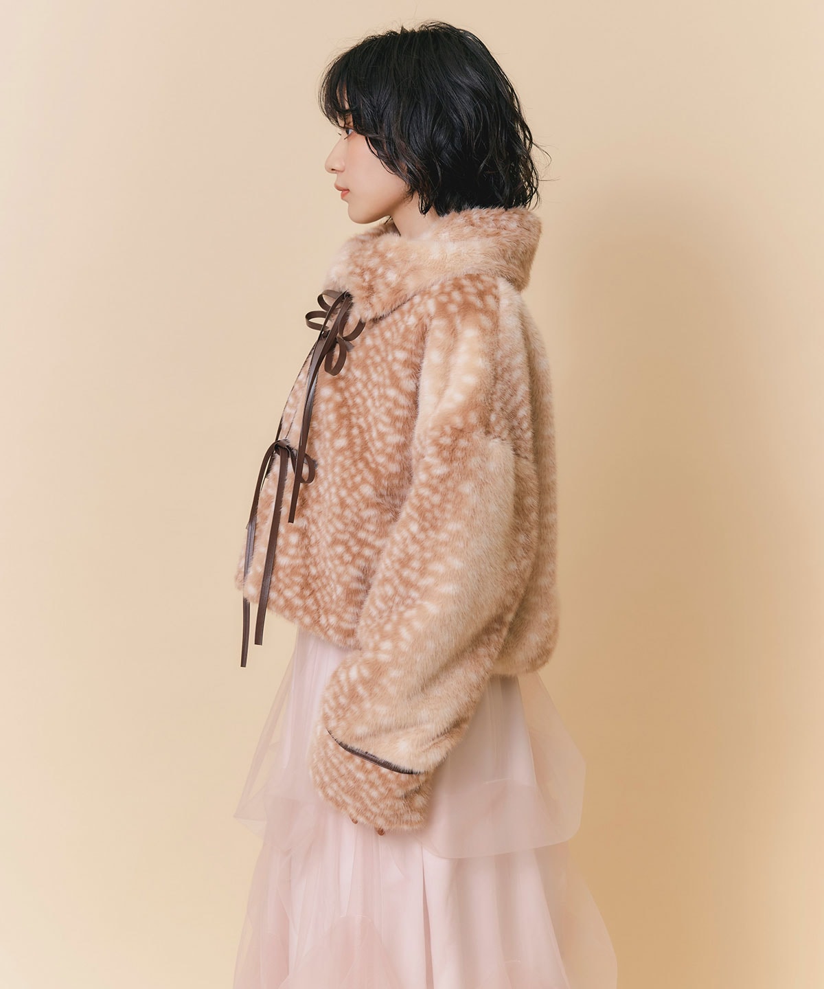 【オンライン限定カラー】トリプルリボンボアショートジャケット