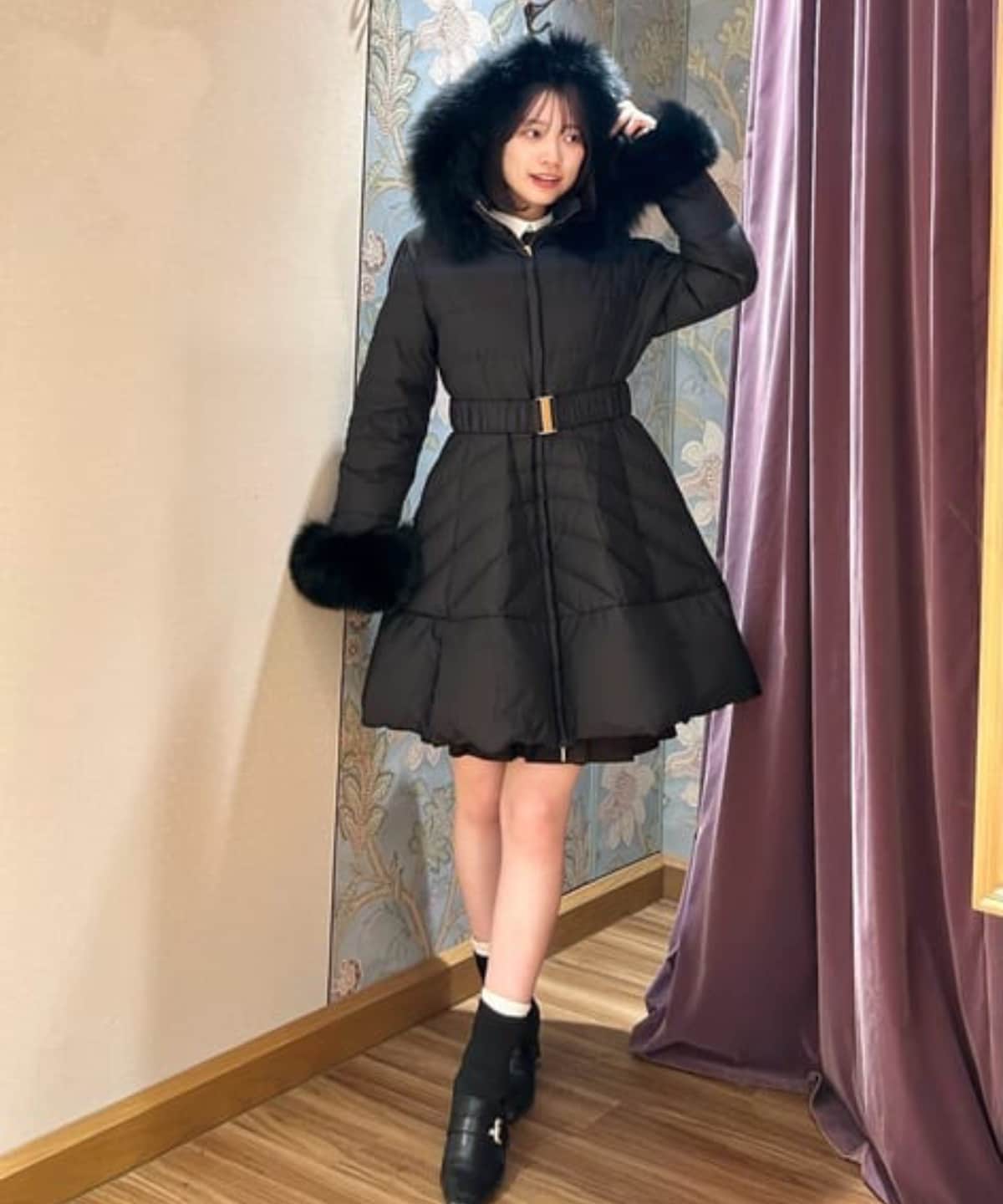 フォックスファー付Aラインダウン