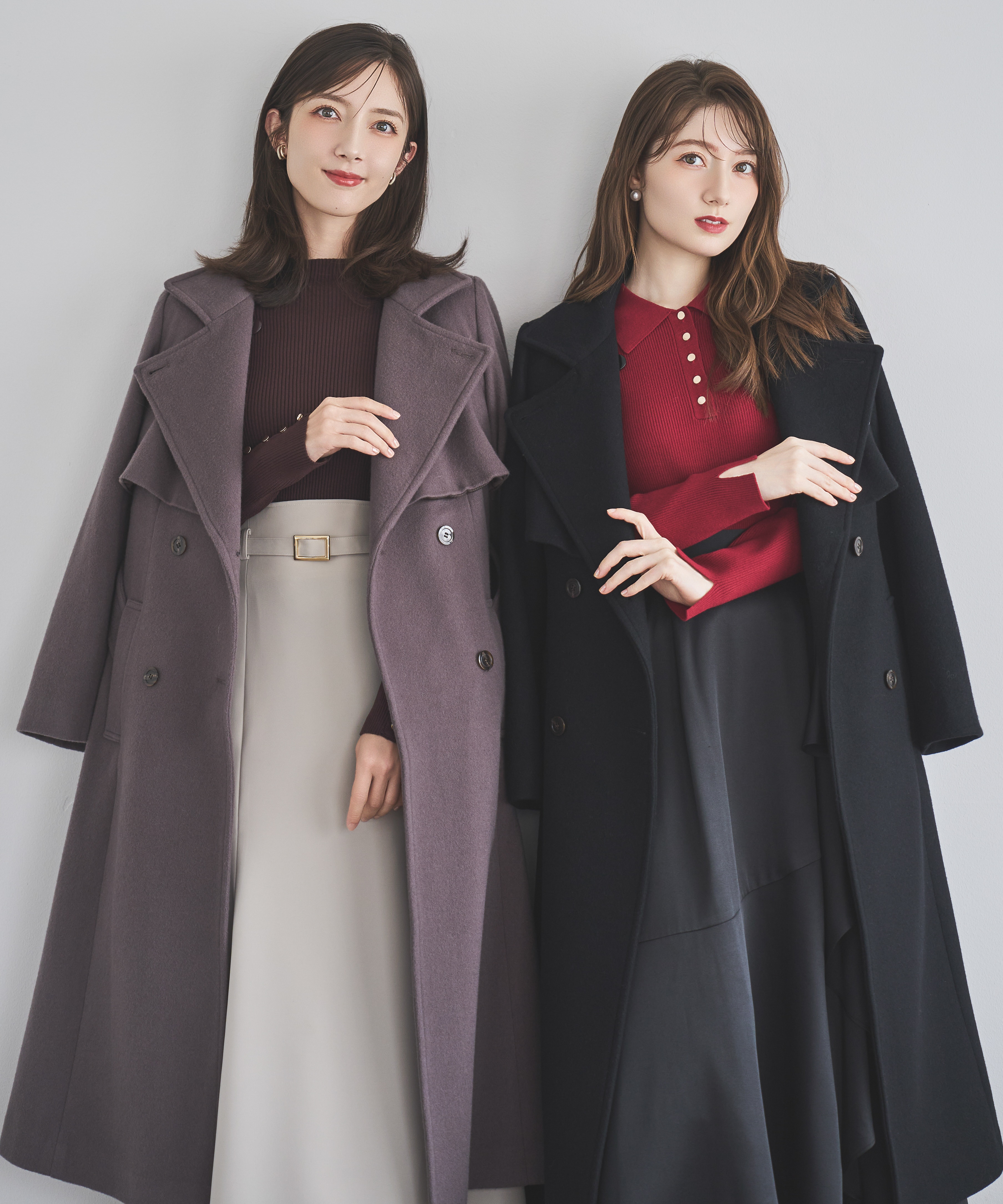 ウールスタンドカラーコート