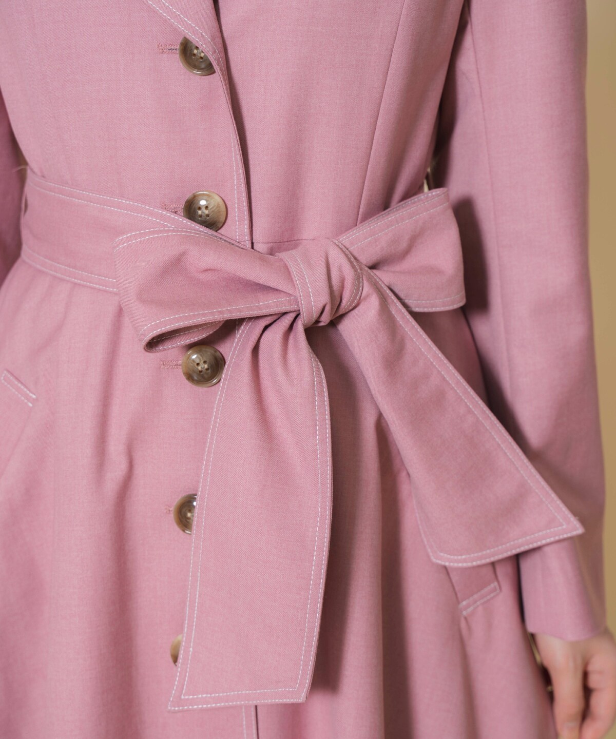 シングルトレンチドレスコート