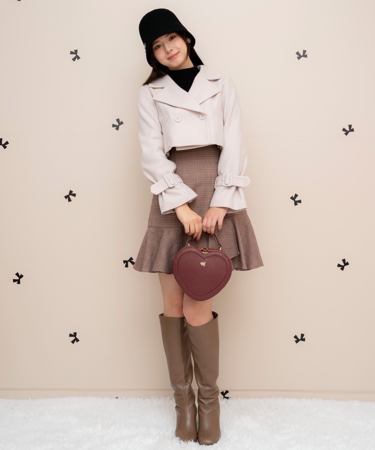 アシメヘムフレアミニスカート