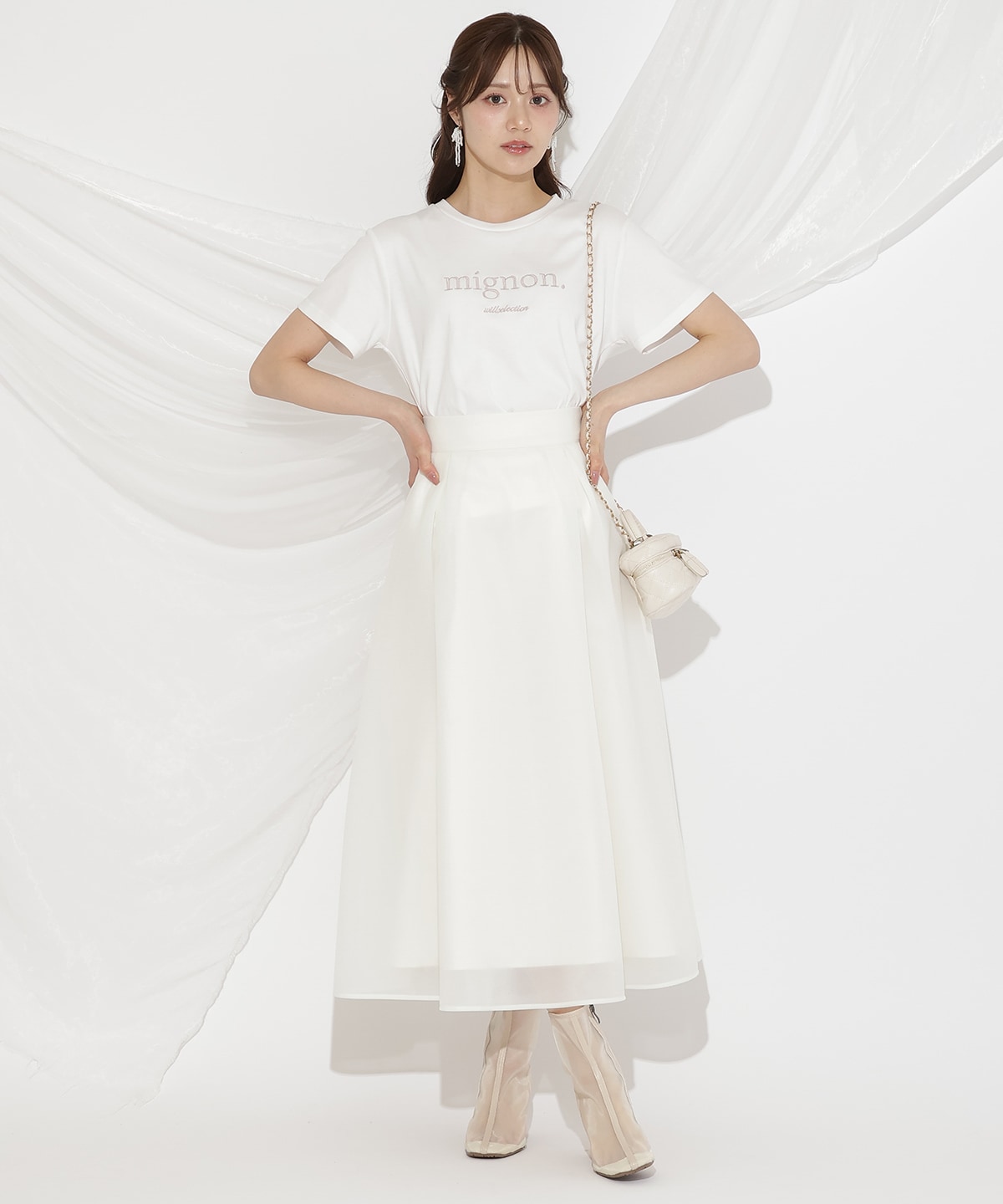 シアーダンボールフレアスカート