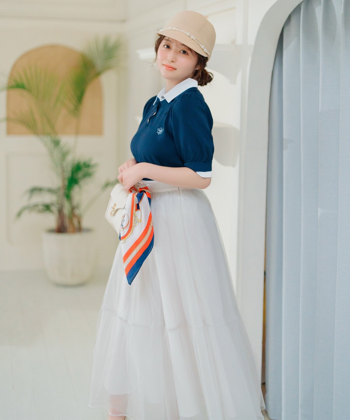 ラメチュールティアードスカート