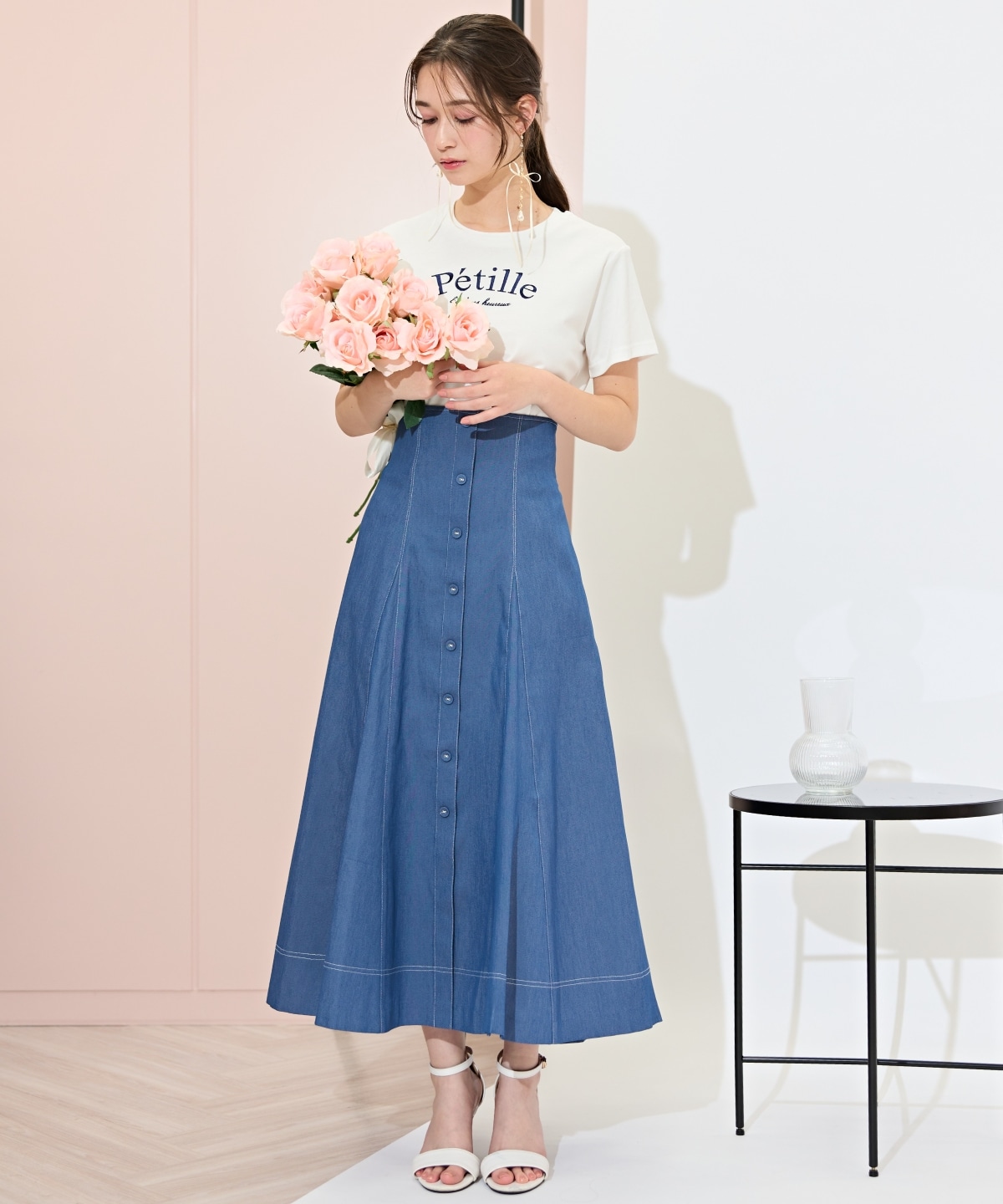 PetilleクルーネックTシャツ