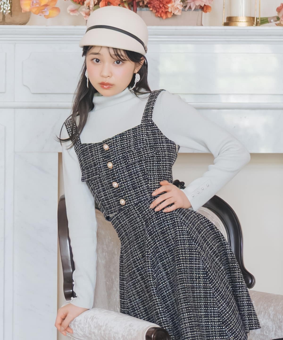 【ツイードセットアップシリーズ】ツイードビスチェ