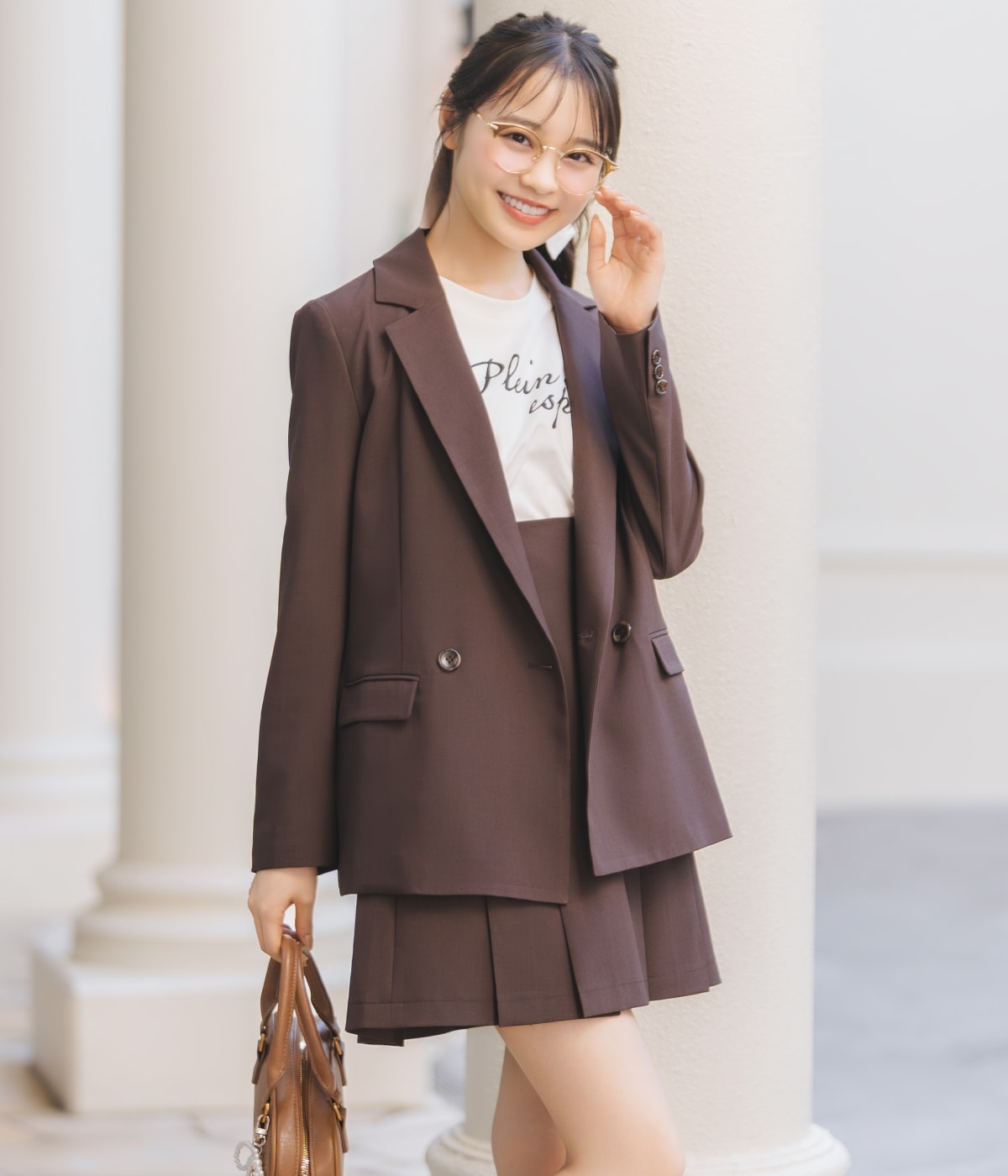 ハイウエストプリーツミニスカート