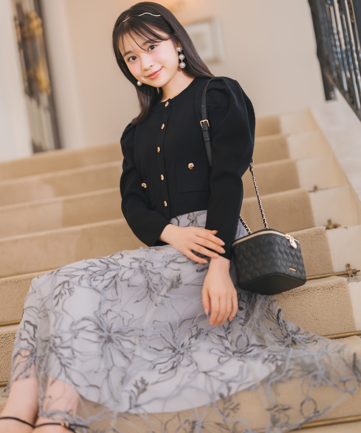 タックスリーブニットカーディガン