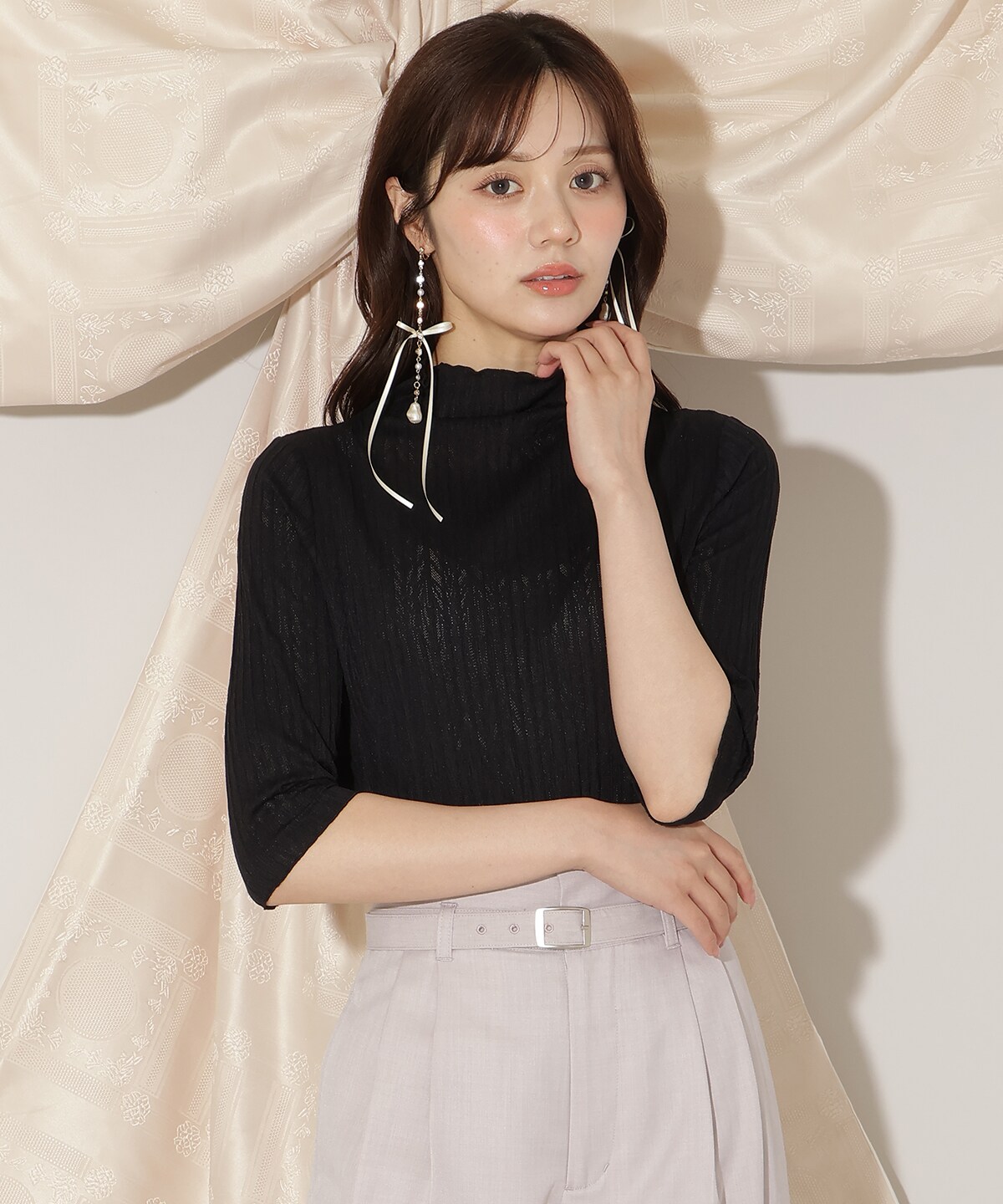 メロウハイネックインナートップス