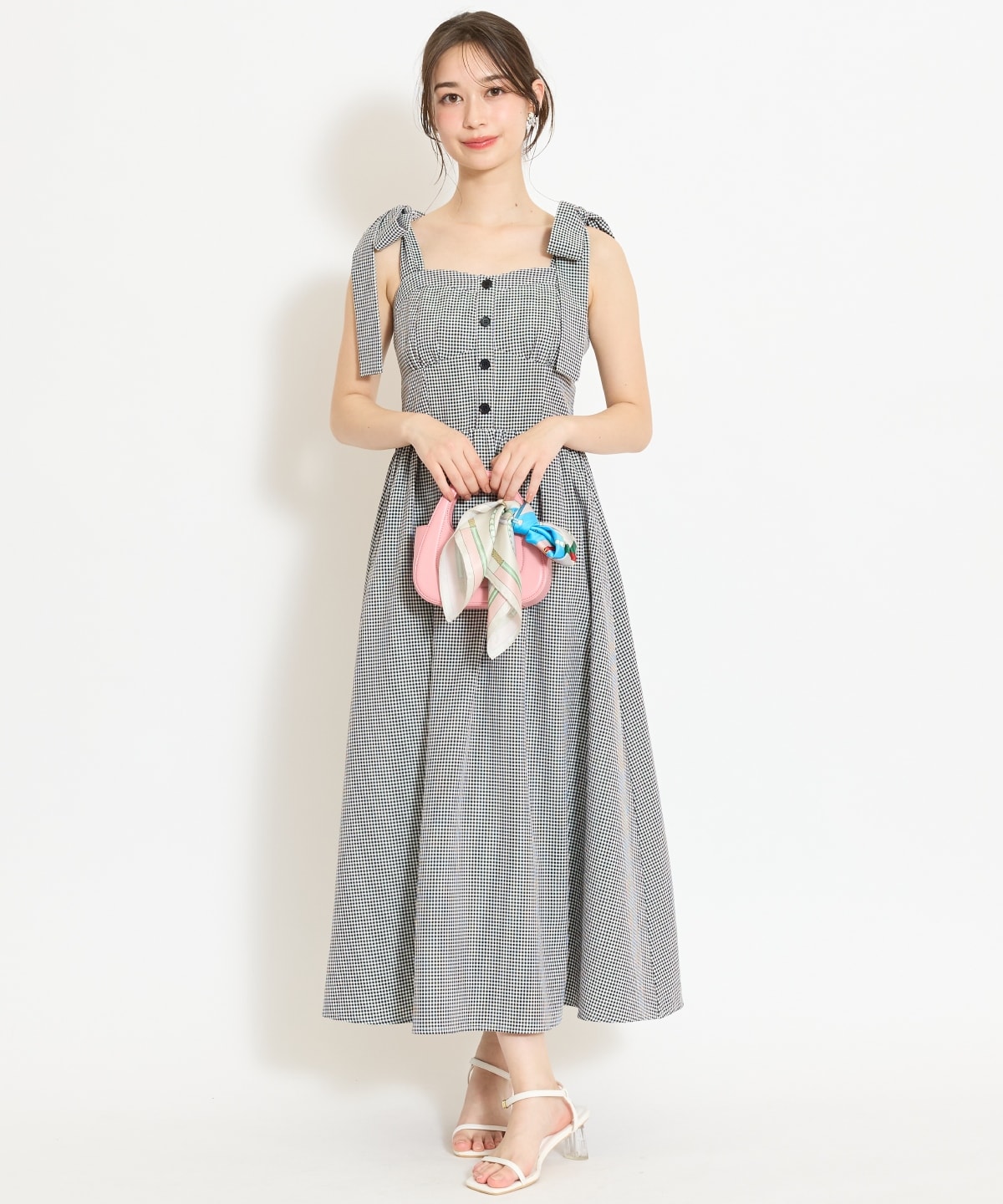 【4/24(fri)10時予約開始】リボンショルダーギャザーワンピース