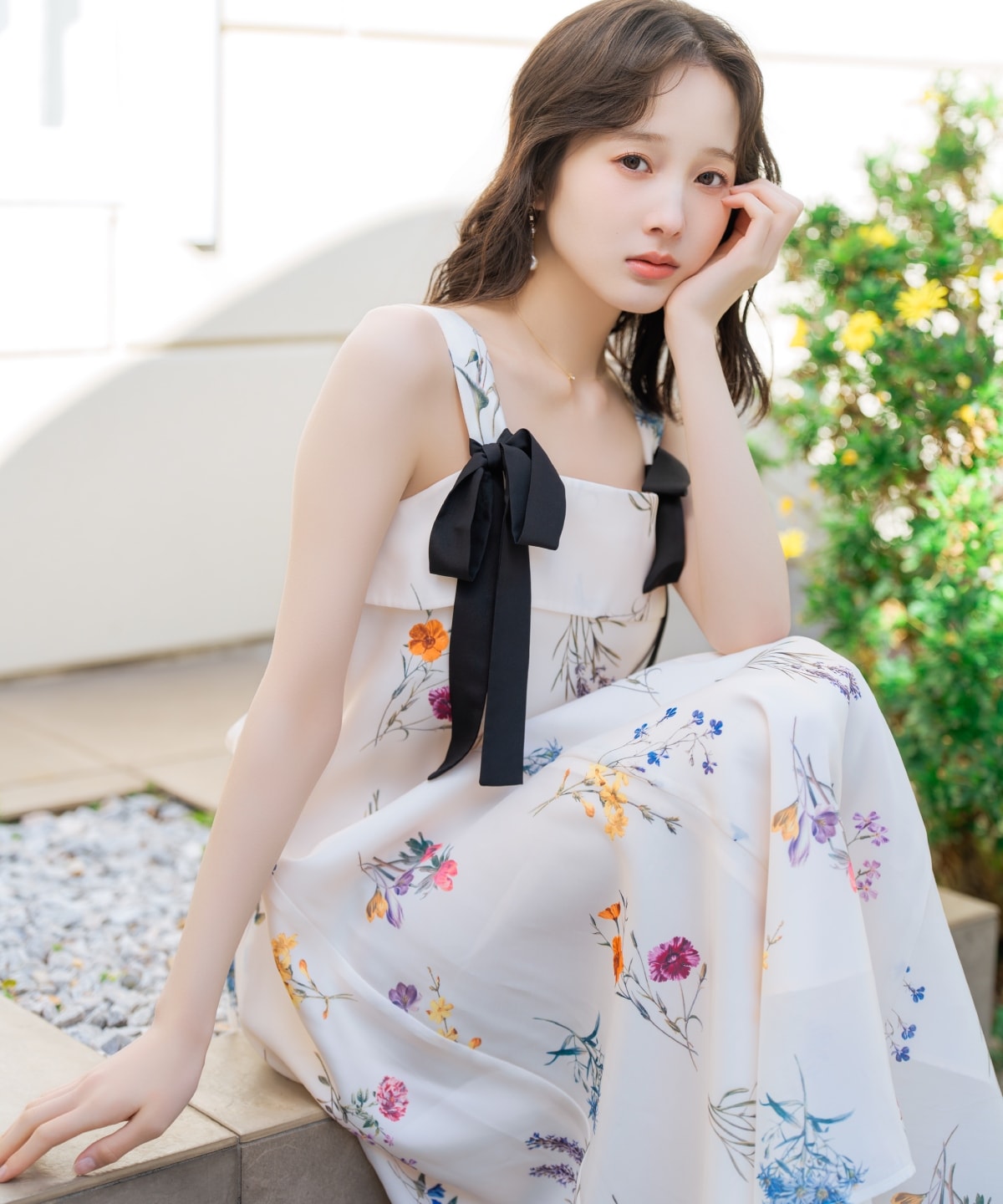 【3/12(thu)10時発売】ボタニカルフラワーシアータックワンピース