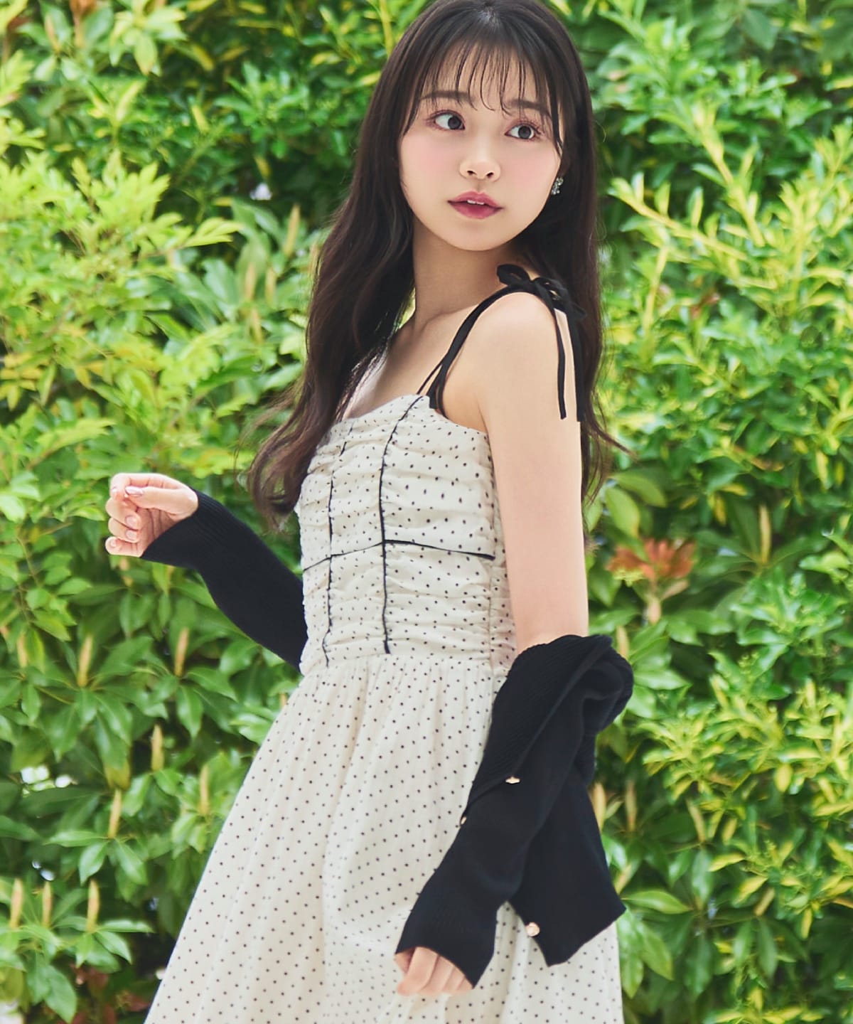 【7/16(thu)10時発売】リボンショルダーギャザーキャミワンピース