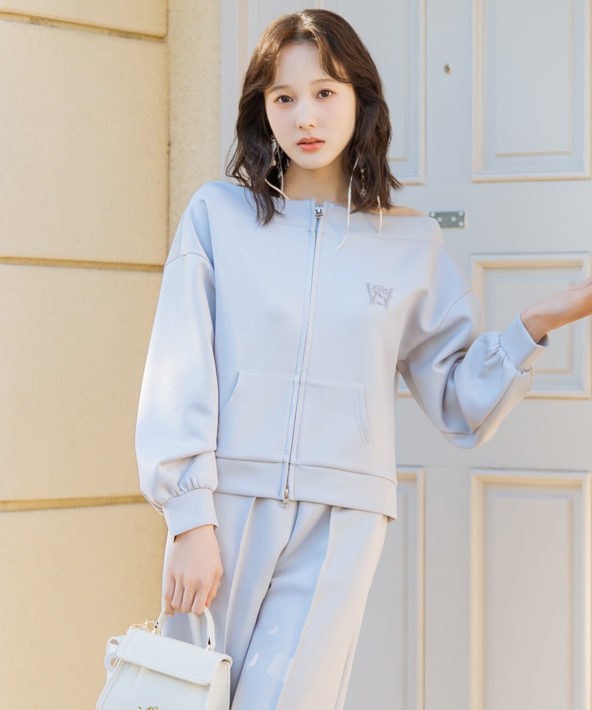 【3/12(thu)10時発売】ダブルZIPオフショルスウェットトップス