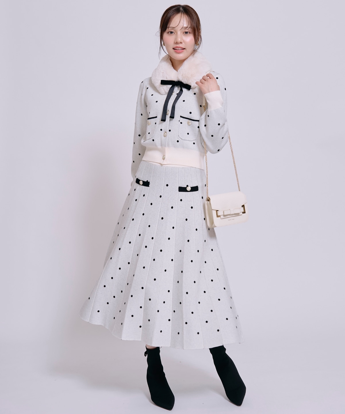 【10/9(fri)20時発売】ポケットデザインプリーツニットスカート