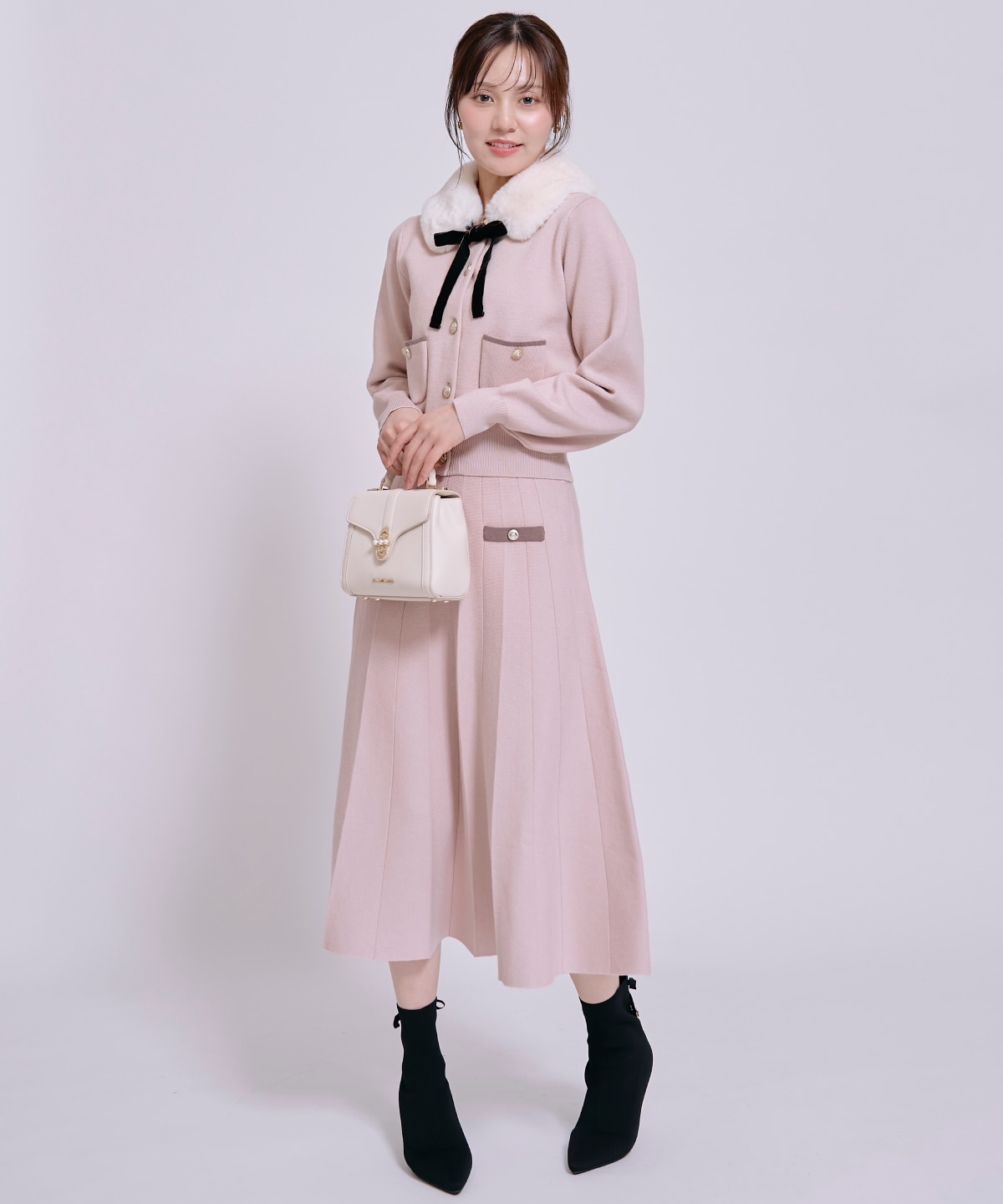 【10/9(fri)20時発売】ポケットデザインプリーツニットスカート