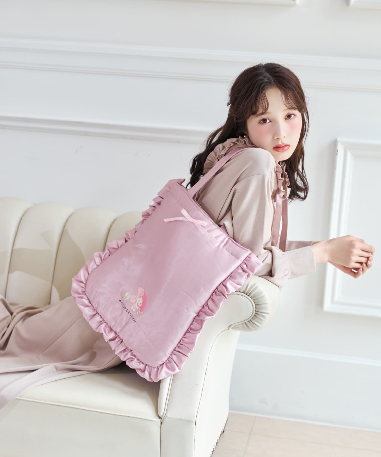 【9/17(thu)10時発売】WILLSELECTION×マイメロディ&クロミ 刺繍フリルフードパーカーワンピース