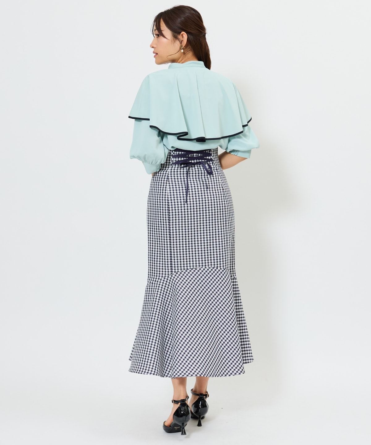 千鳥柄マーメイドスカート