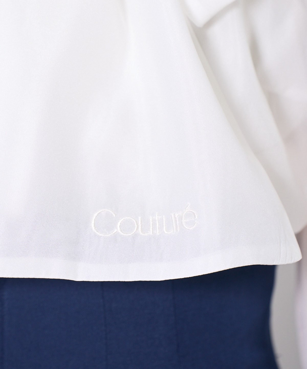 バタフライリボンシアー長袖ブラウス