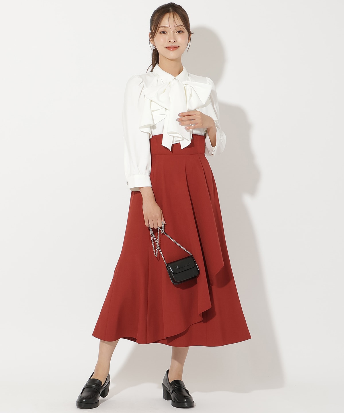 サイドリブラッフルマーメイドスカート