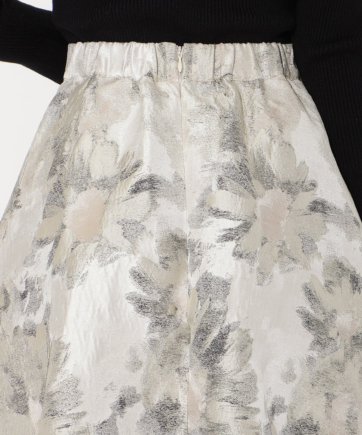 フラワージャガードフレアスカート