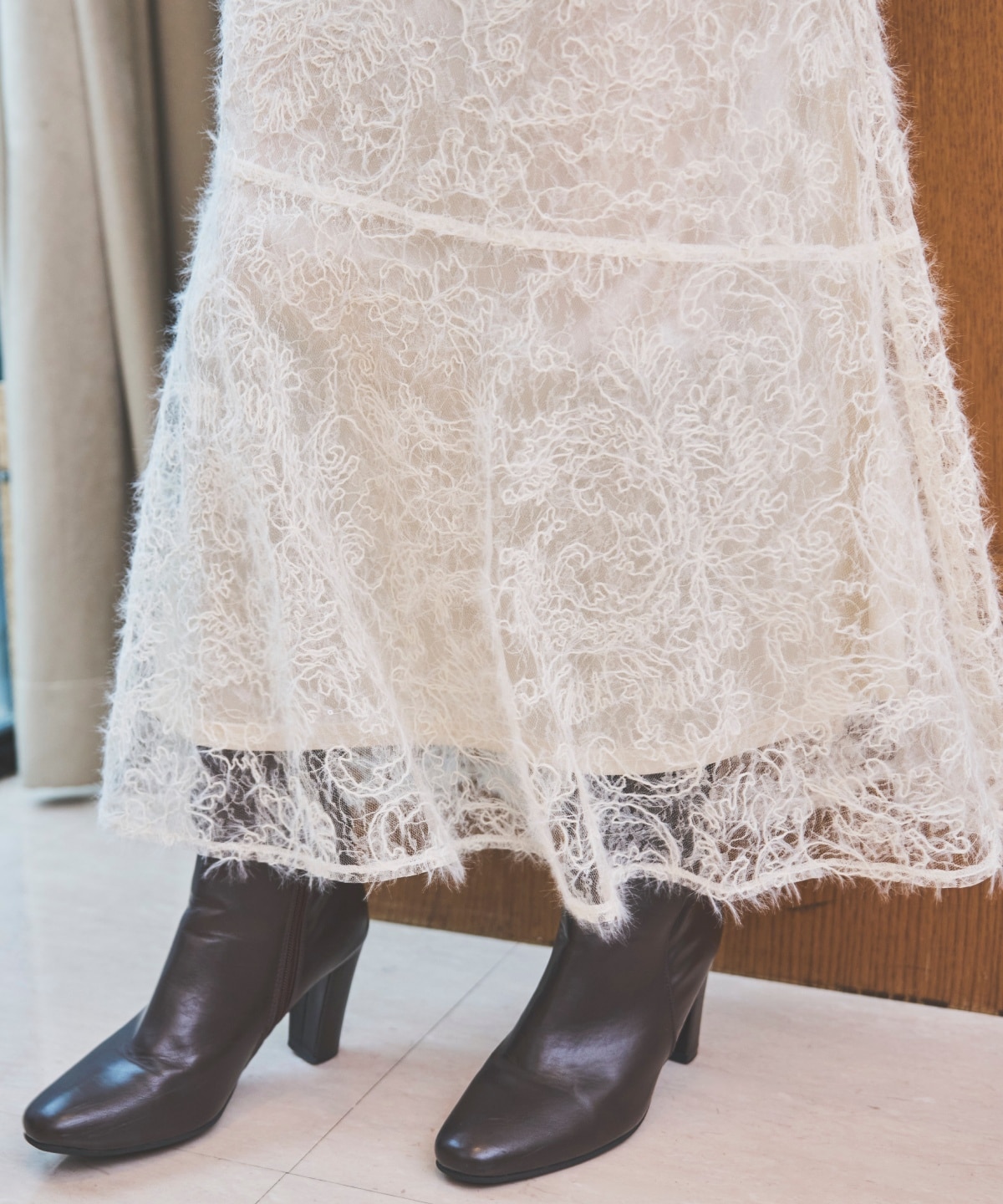 へアリーレースマーメイドスカート