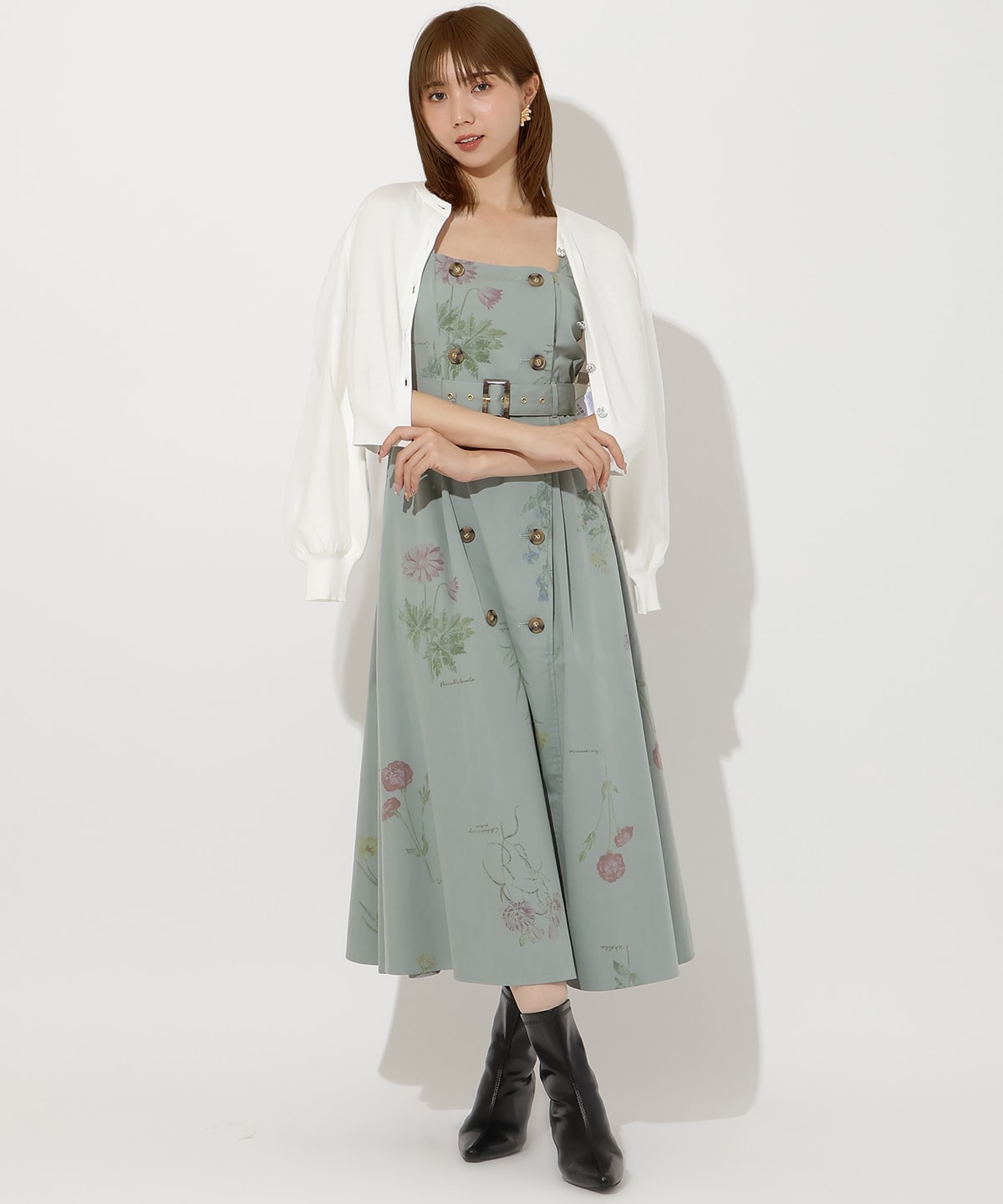 オータムフラワートレンチジャンスカ