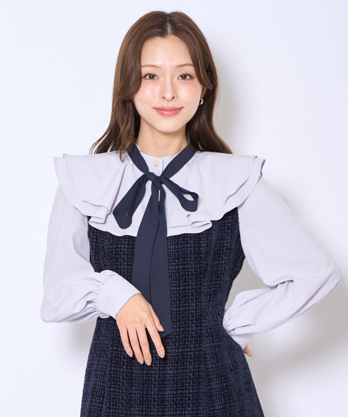 ボウタイミニワンピース