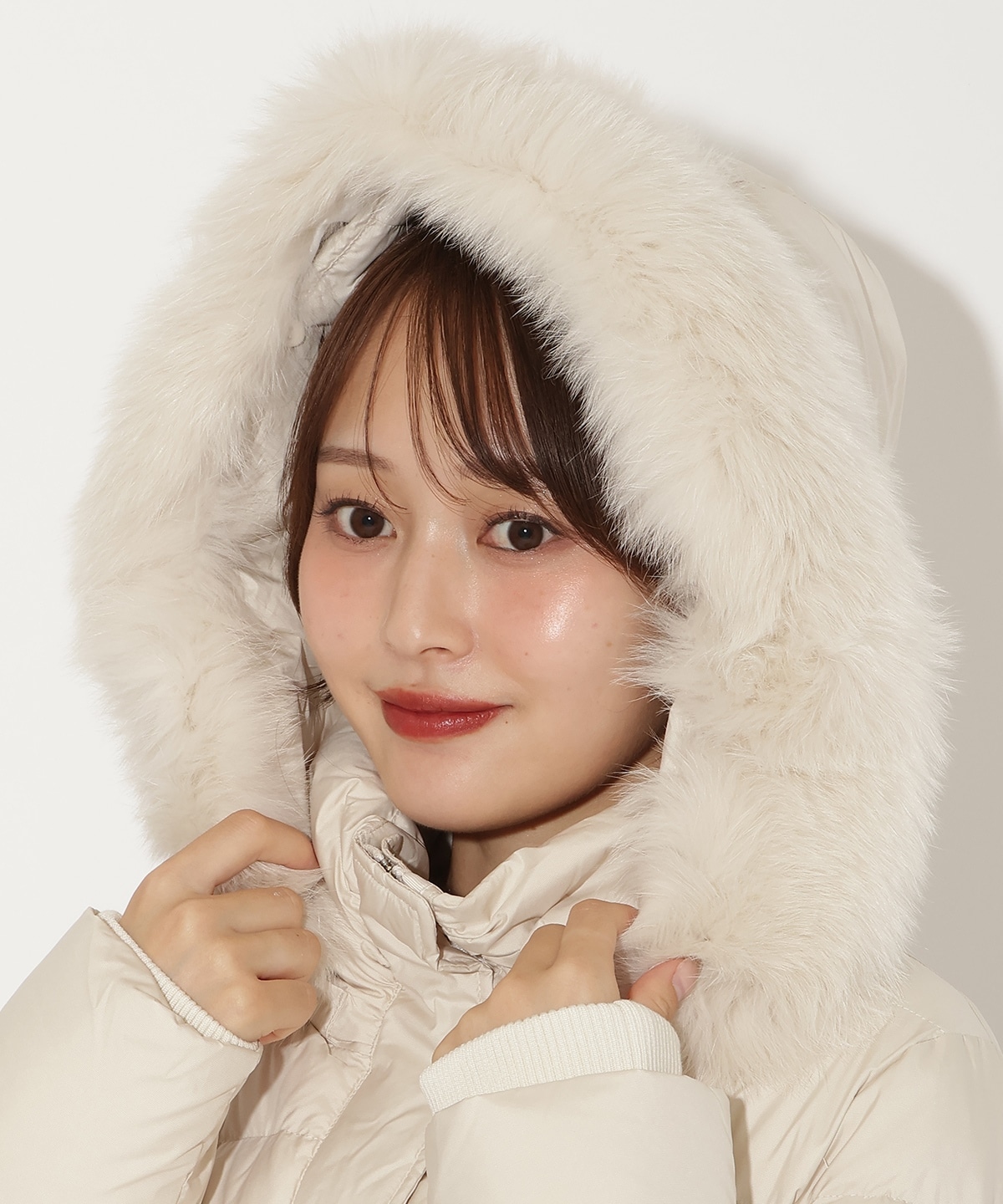 FOXファー付きプレミアムショートダウン