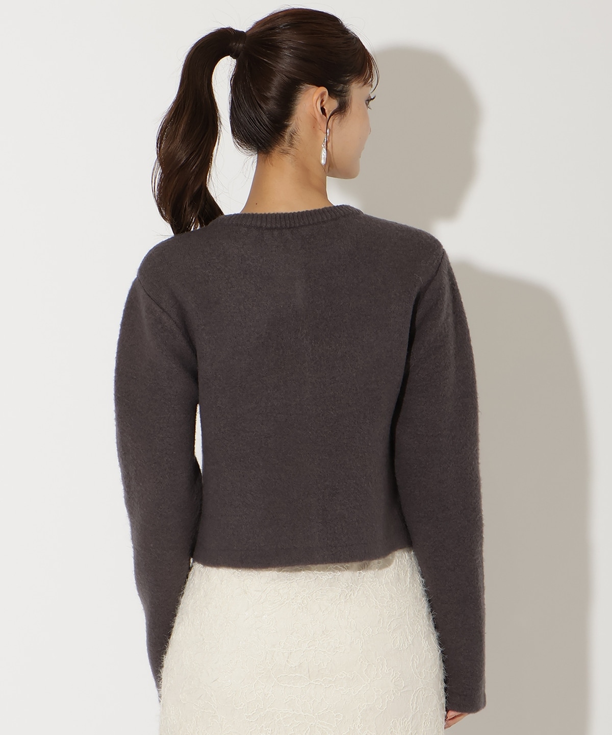 ビジュー付きニットカーディガン