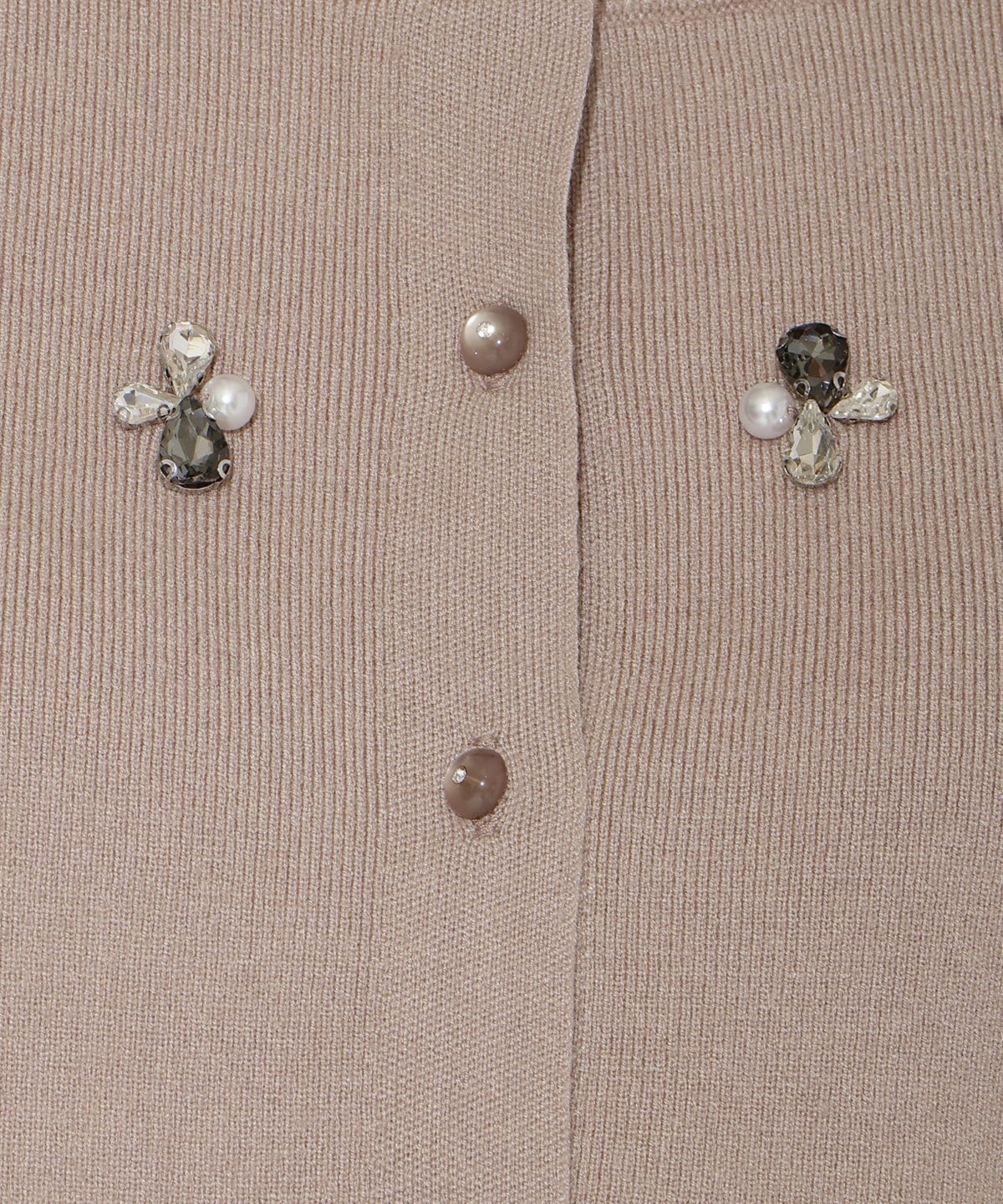 ビジュー×パールニットカーディガン