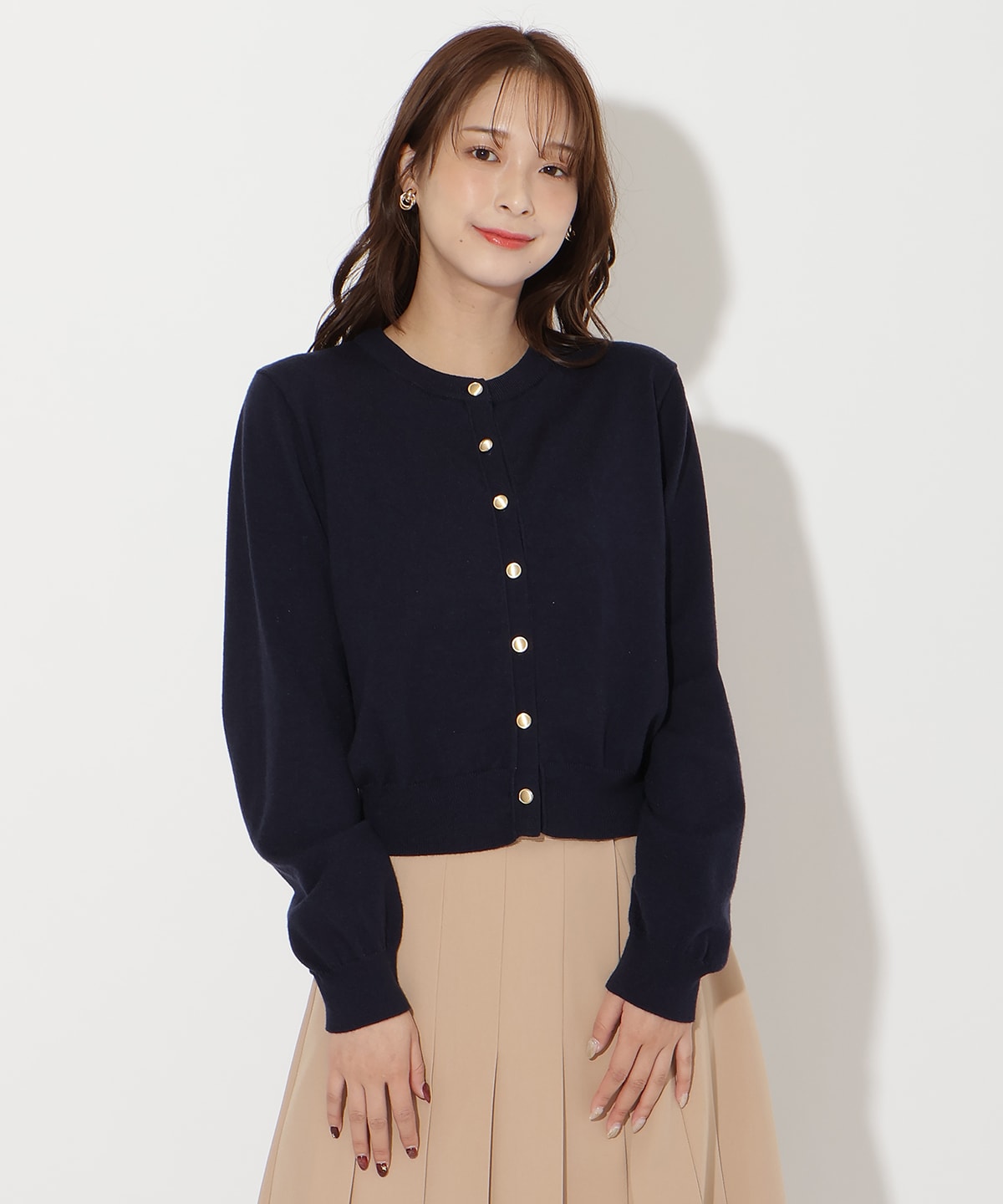 【先行予約受付中】異素材リボンニットカーディガン