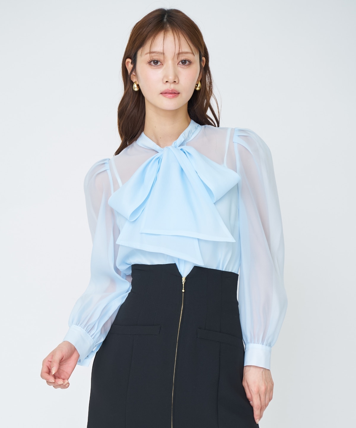 【先行予約受付中】シアーボウタイブラウス