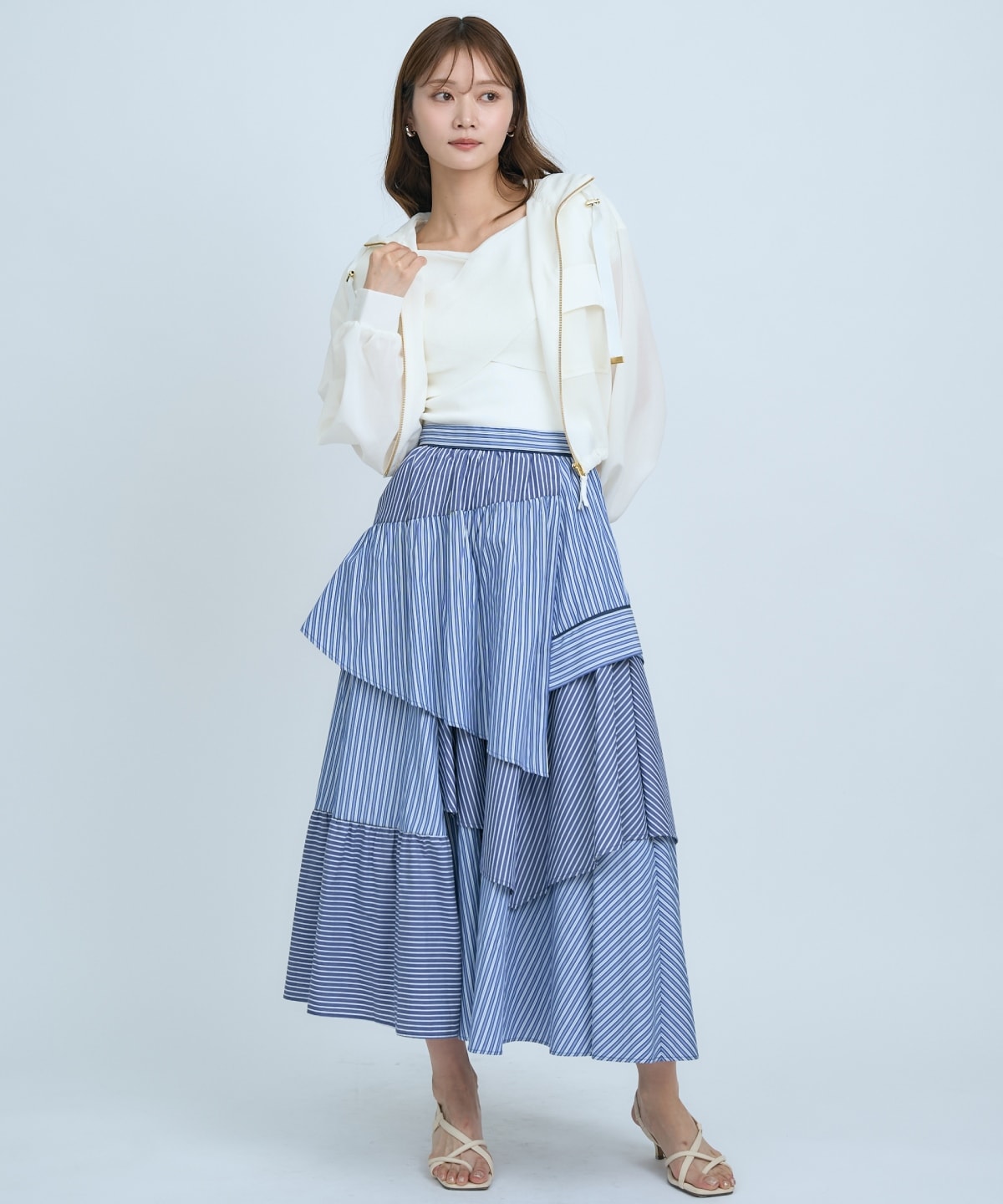 マルチストライプスカート