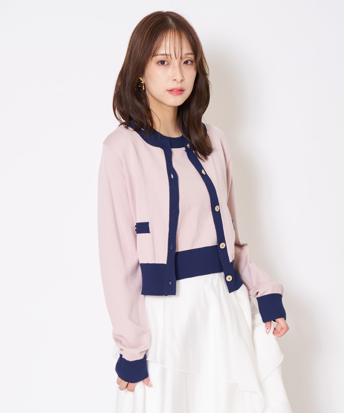 【先行予約受付中】バイカラーニットアンサンブル