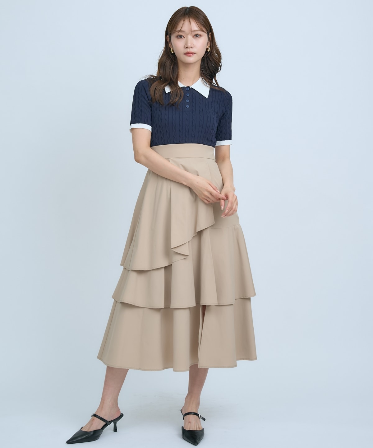 【先行予約受付中】イレギュラーヘムドッキングワンピース