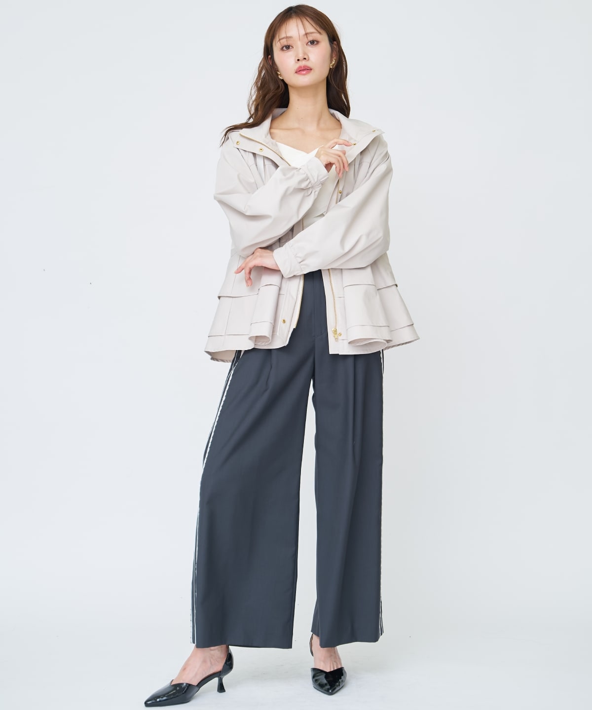 ペプラムマウンテンパーカー