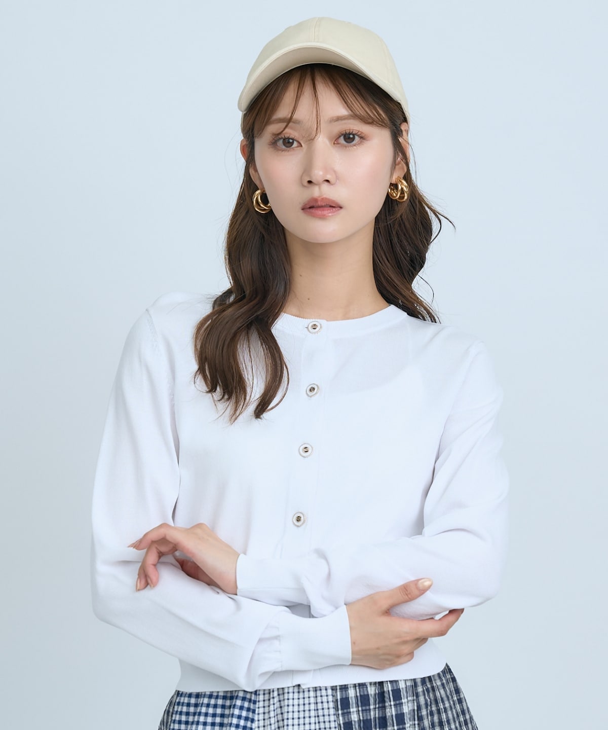 【UVカット】クルーネックカーディガン