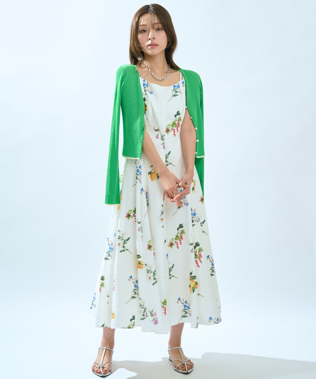 【5/14(木)一部店舗先行発売】シアーリブクロップドニットカーディガン