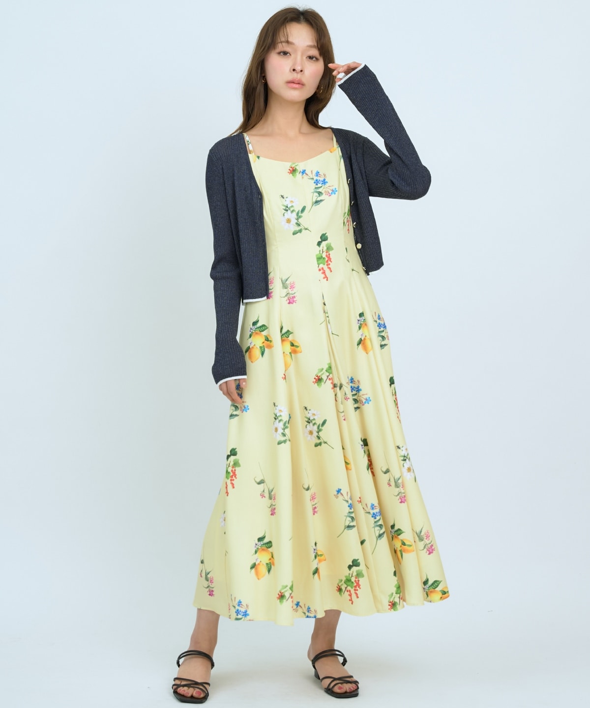 【5/14(木)一部店舗先行発売】シアーリブクロップドニットカーディガン