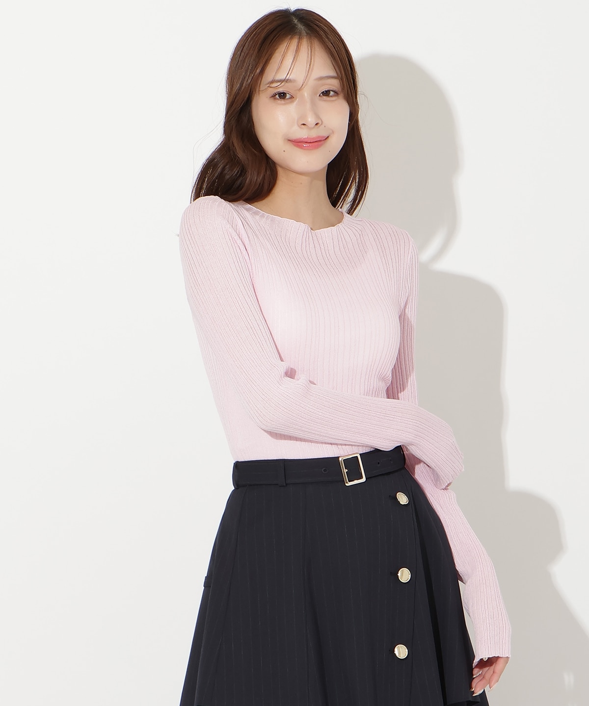 【先行予約受付中】シアーランダムリブニットプルオーバー