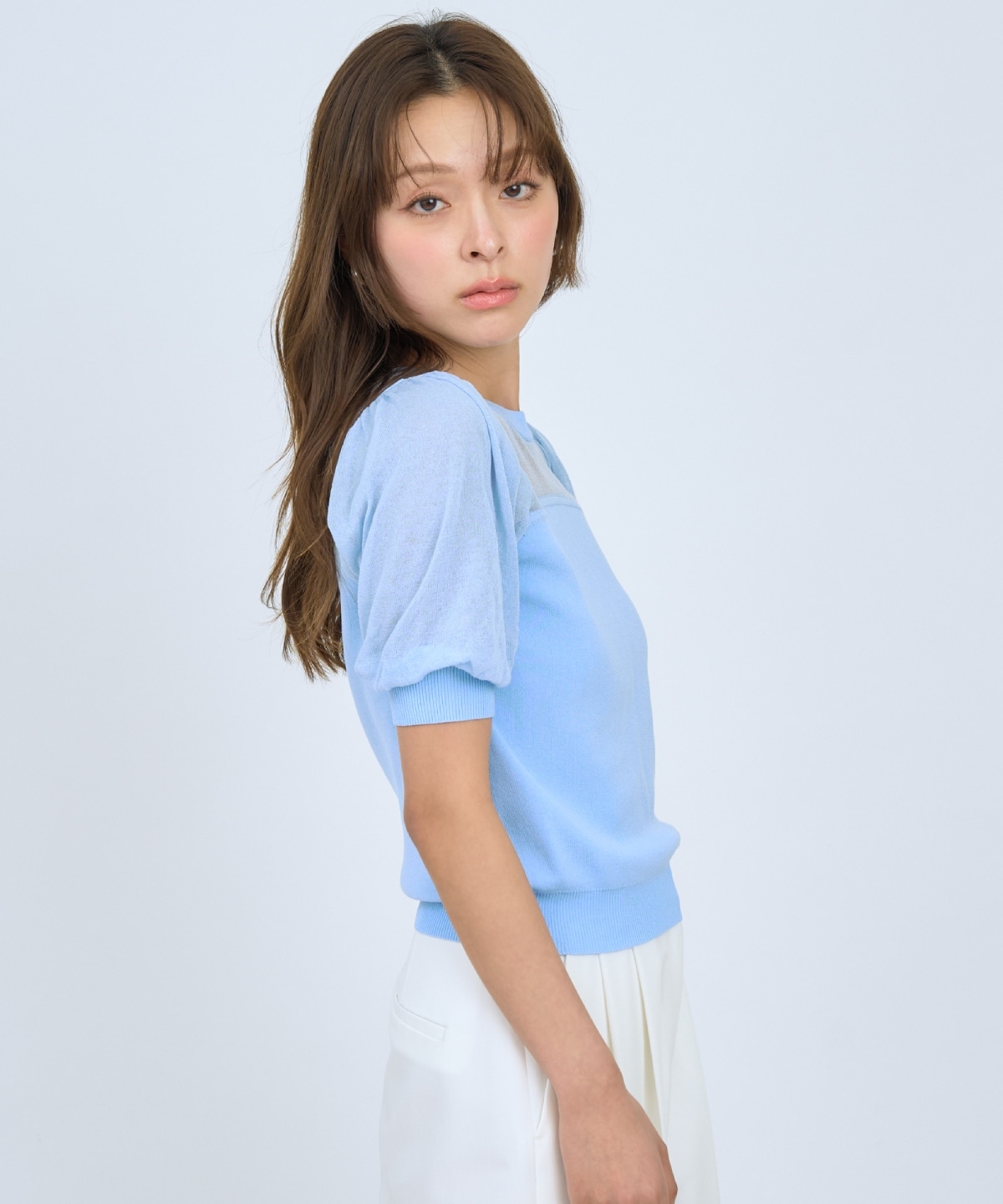 【先行予約受付中】シアーニットクルーネックプルオーバー