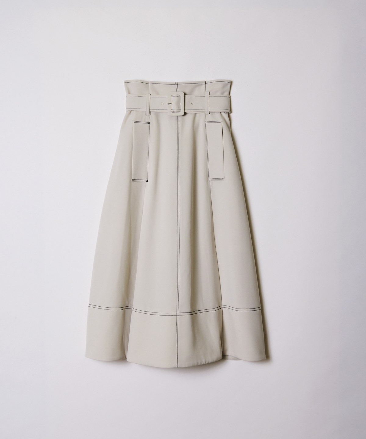 取扱い店舗一覧 ステッチ配色ベルト付きタックフレアースカート M オフホワイト Redyazel 公式オンラインショップ バーンデストローズ