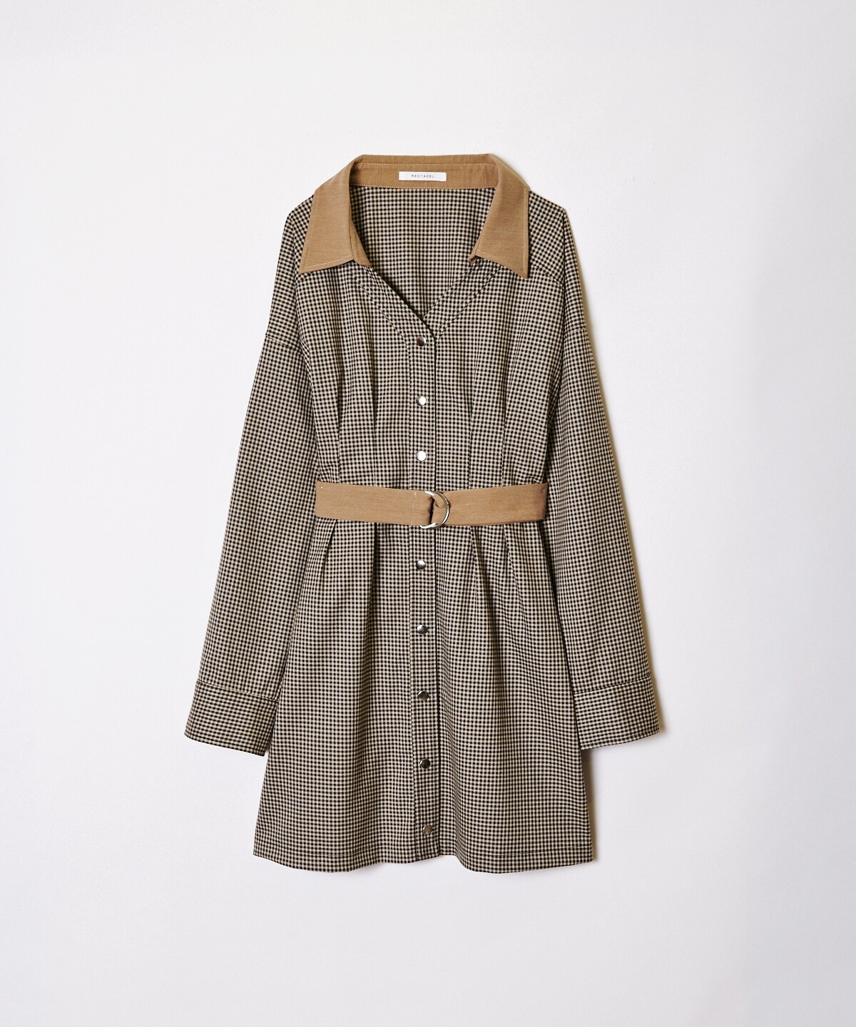 バイカラーコンパクトシャツワンピース F ベージュ Redyazel 公式オンラインショップ バーンデストローズ