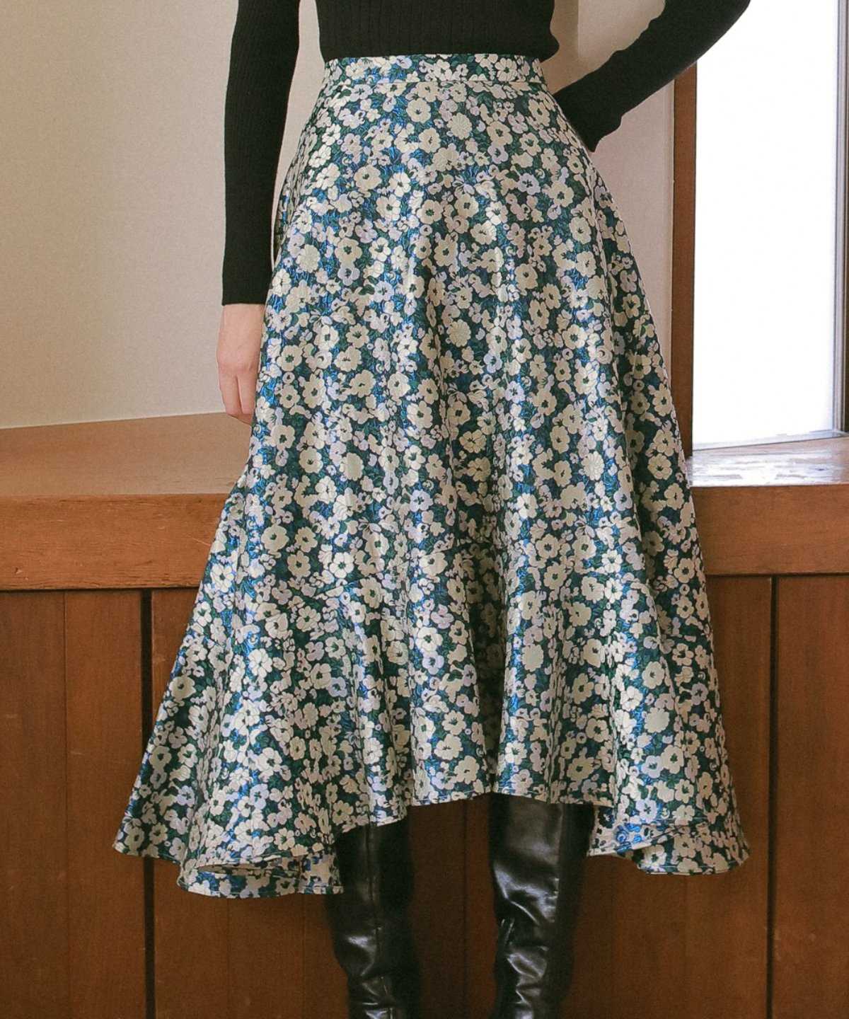 vintage ラメ ジャガード スカート jantiques hookedmaスカート