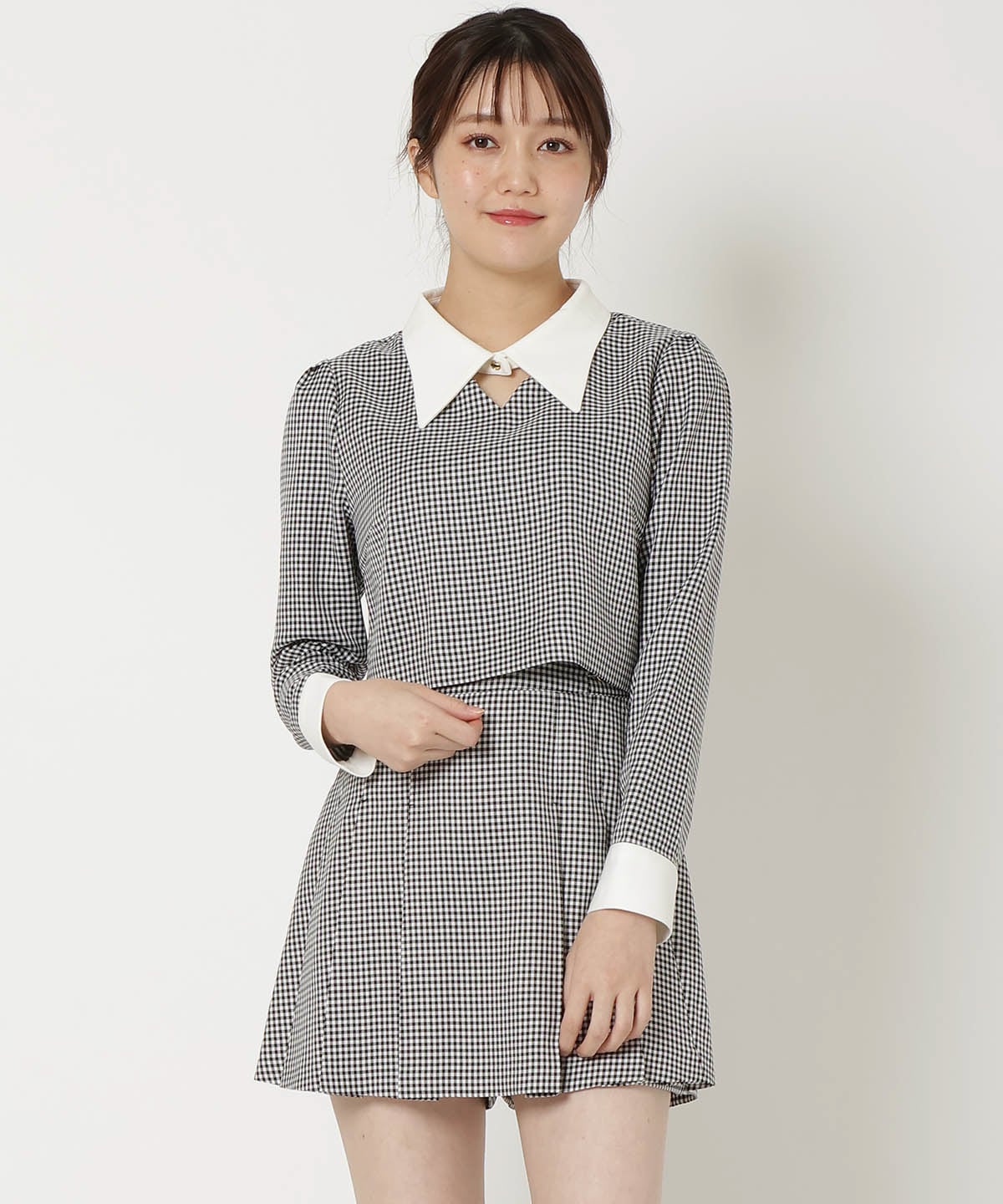 【セットアップ可能】サイドビットプリーツスカパン