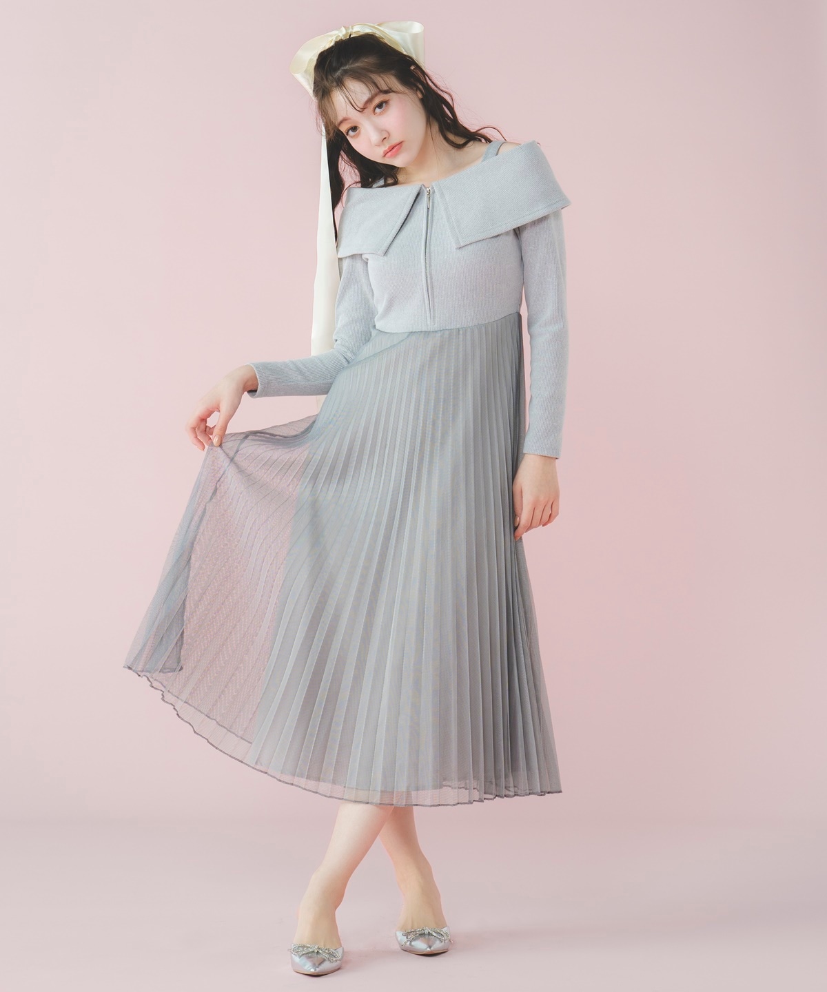 【REDYAZEL】ニットドッキングワンピース