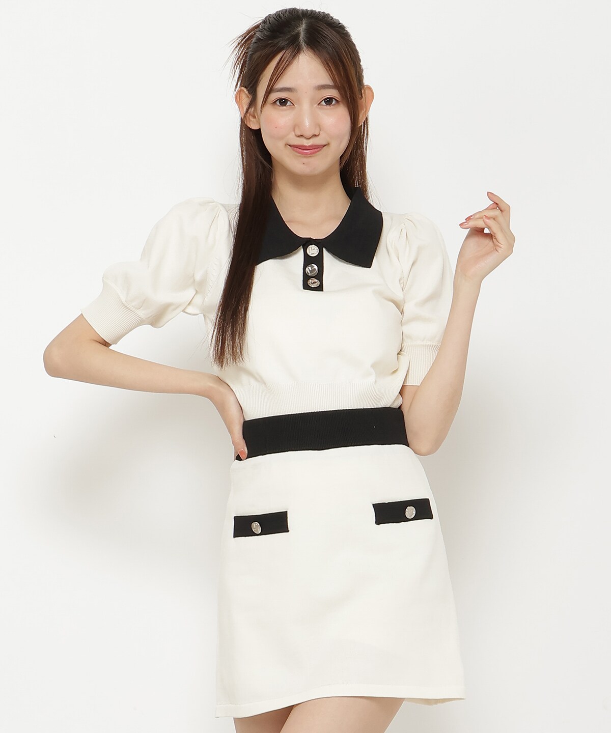 新品 未使用 梳かし REDYAZEL レディアゼル バイカラーBIGチェスターコート 